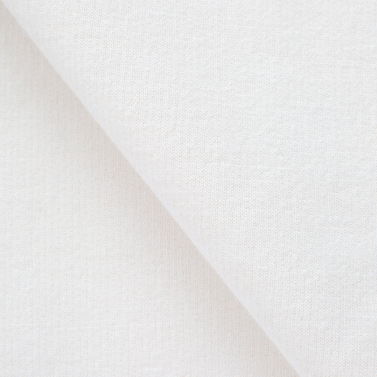 COTTON-POLYESTER FRENCH TERRY FABRIC WITH ELASTANE - WHITE - 260 GSM