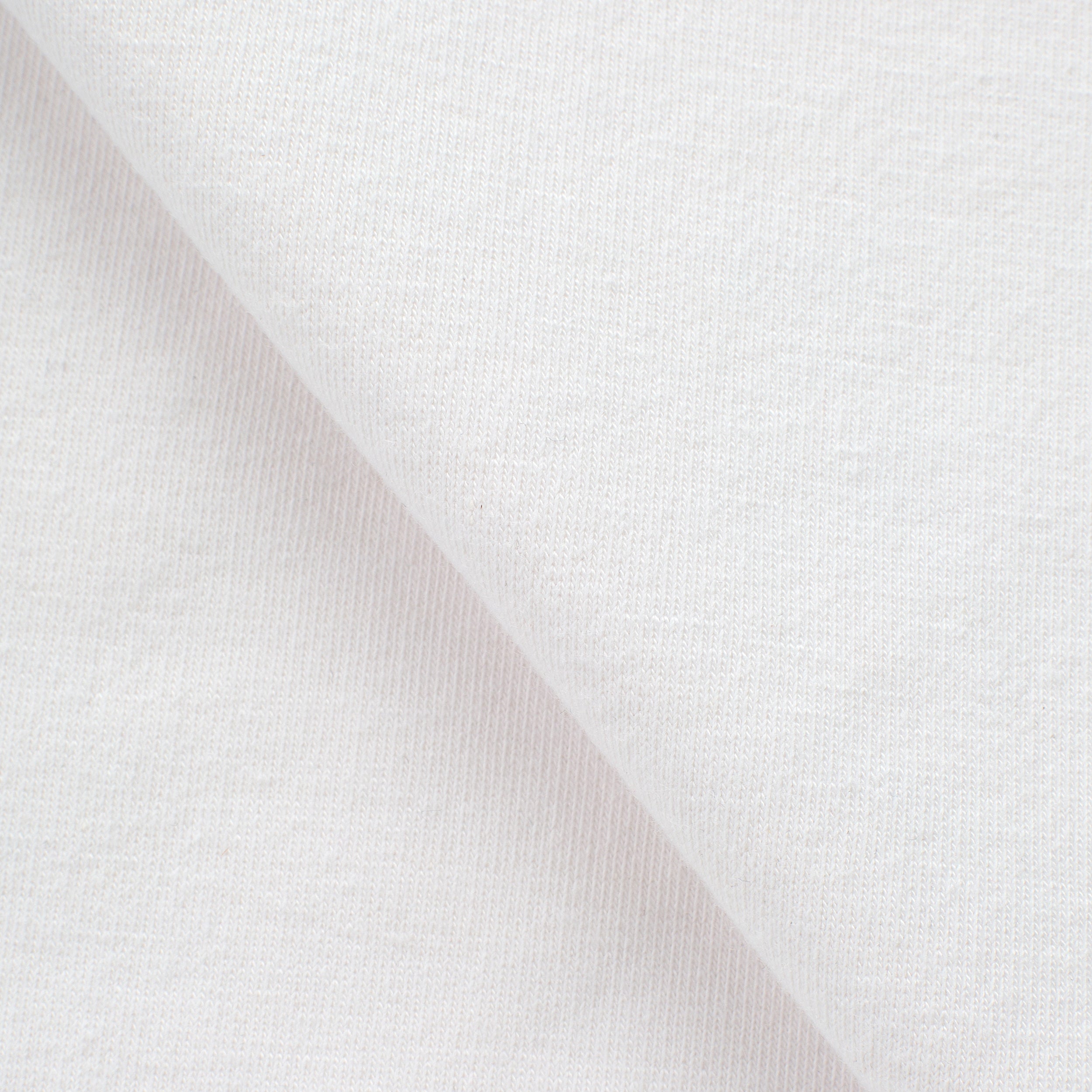 COTTON-POLYESTER FRENCH TERRY FABRIC WITH ELASTANE - WHITE - 260 GSM