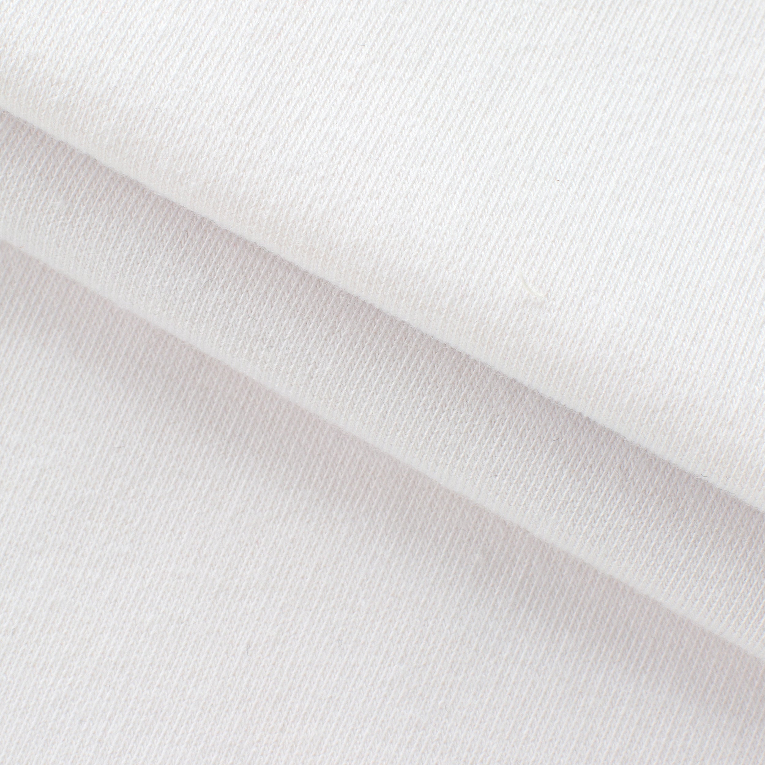 COTTON-POLYESTER FRENCH TERRY FABRIC WITH ELASTANE - WHITE - 260 GSM