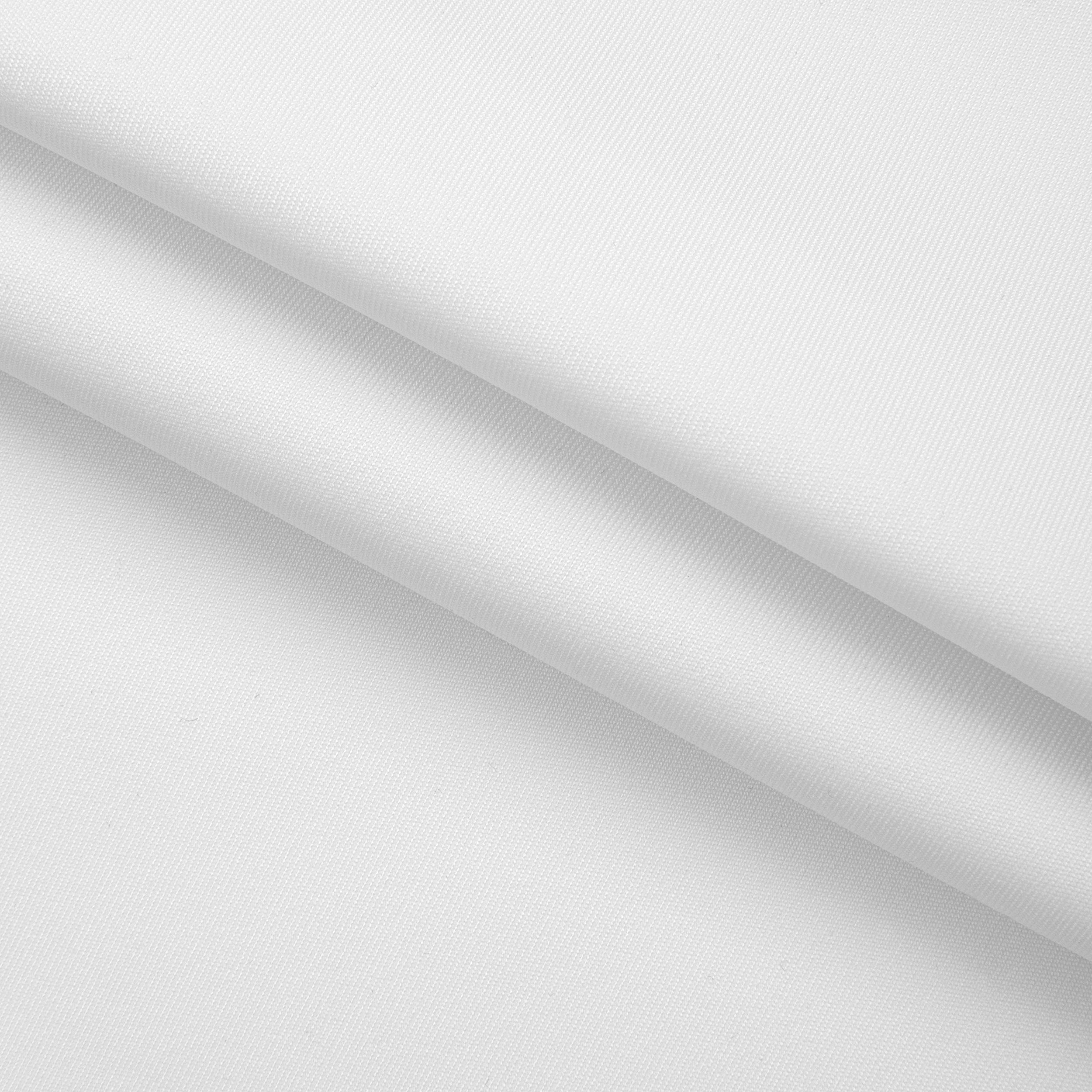 POLYESTER INTERLOCK KNIT FABRIC WITH ELASTANE - WHITE - 220 GSM
