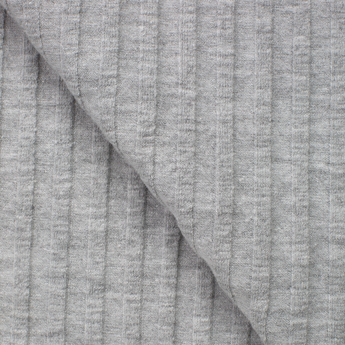 COTTON RIB KNIT FABRIC WITH ELASTANE - MELANGE - 250 GSM