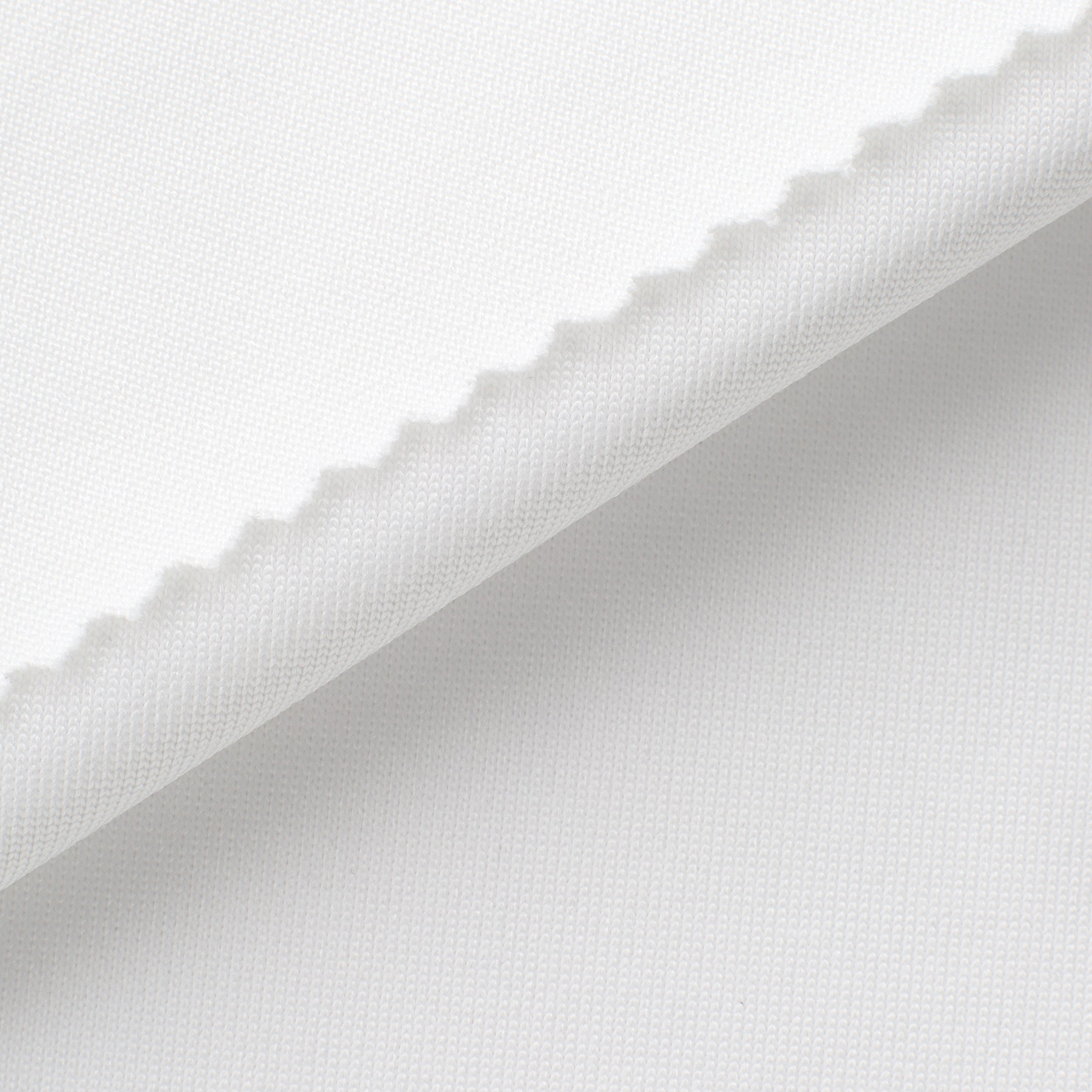 POLYESTER SINGLE JERSEY FABRIC WITH ELASTANE - WHITE - 180 GSM