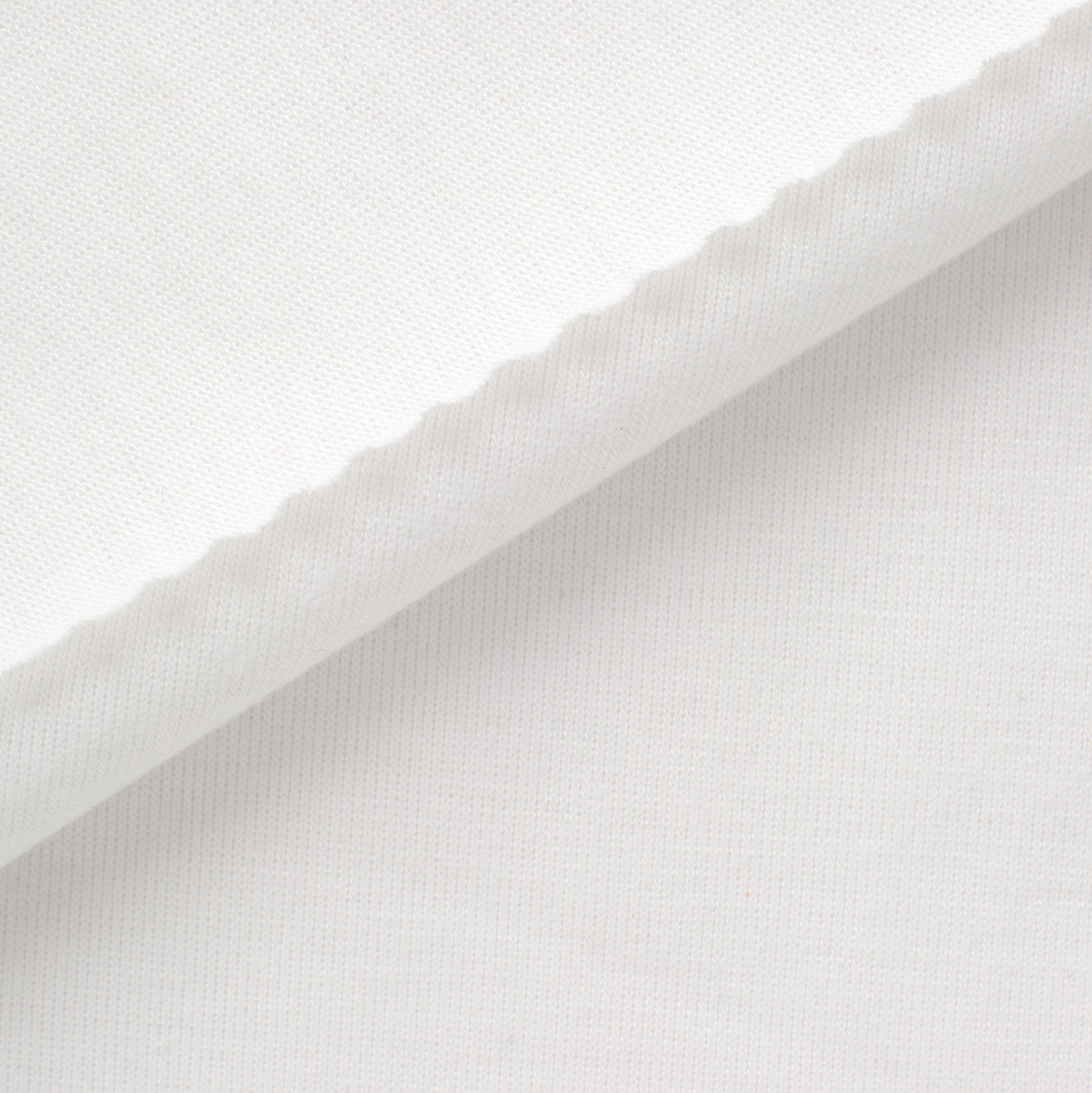 POLYESTER SINGLE JERSEY FABRIC WITH ELASTANE - WHITE - 160 GSM