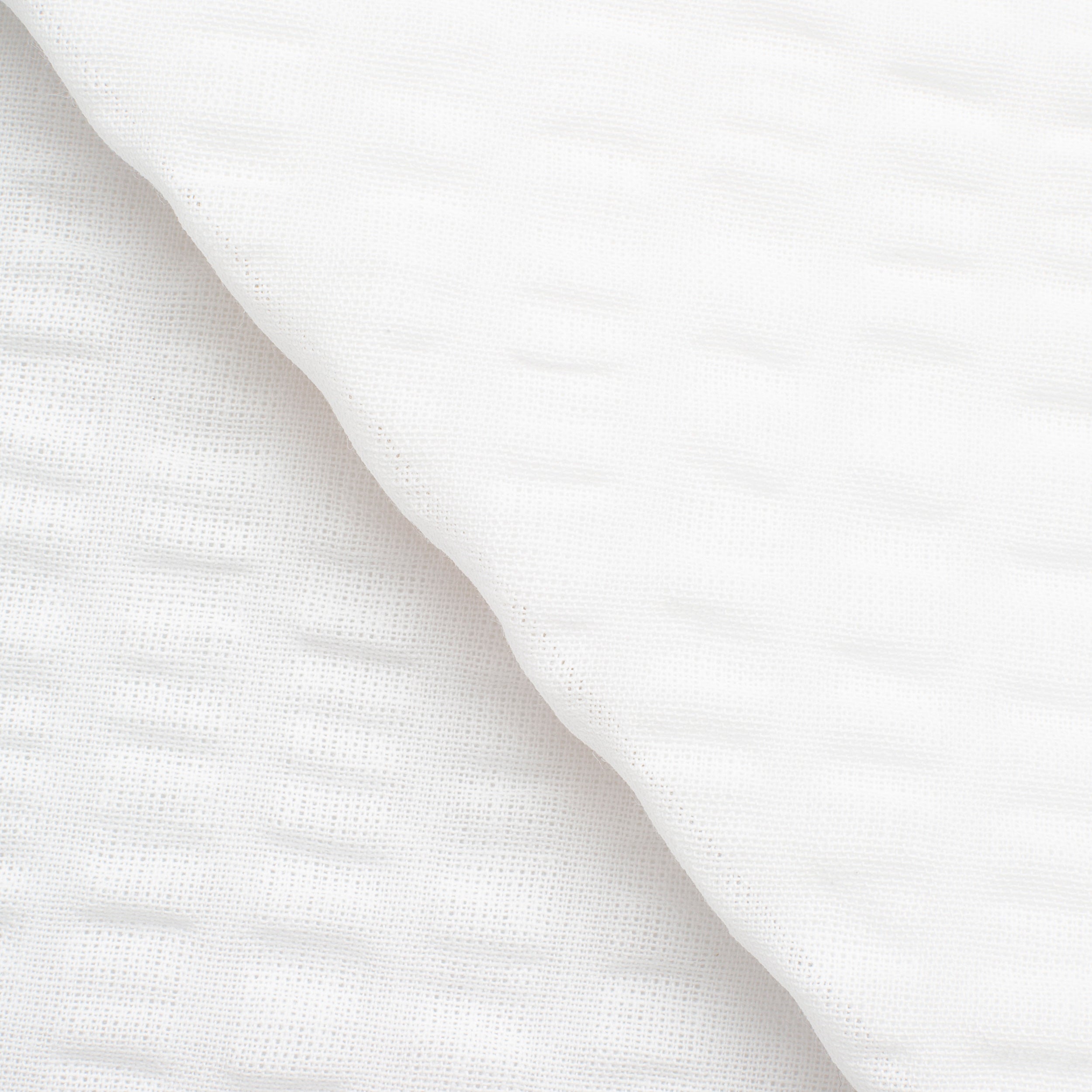 COTTON WAFFLE POPLIN FABRIC - WHITE - 160 GSM