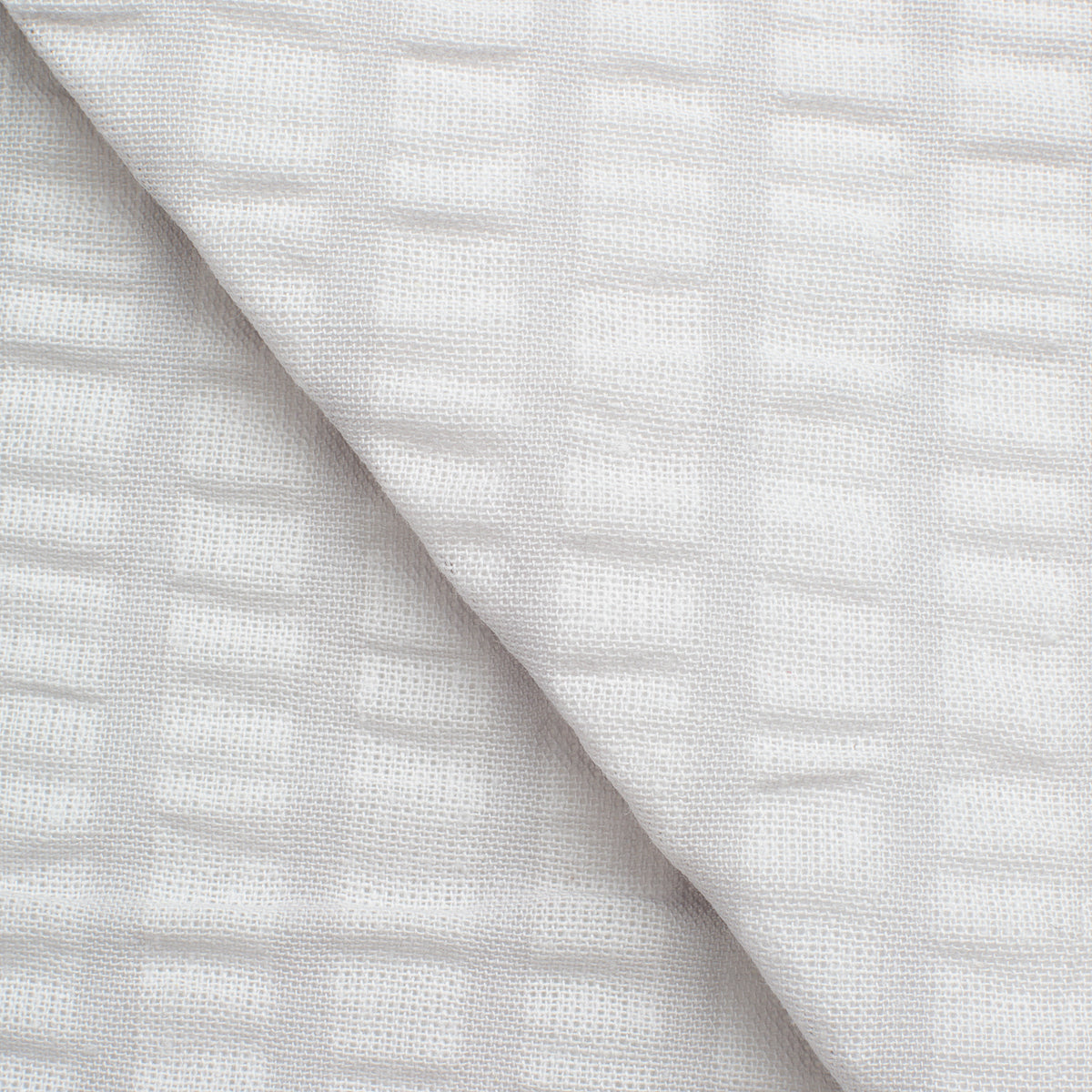 COTTON WAFFLE POPLIN FABRIC - PEARL - 160 GSM