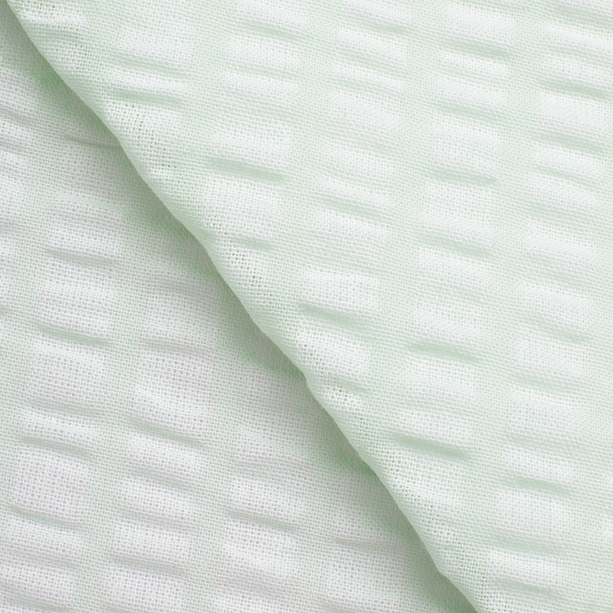COTTON WAFFLE POPLIN FABRIC - CELADON GREEN - 160 GSM