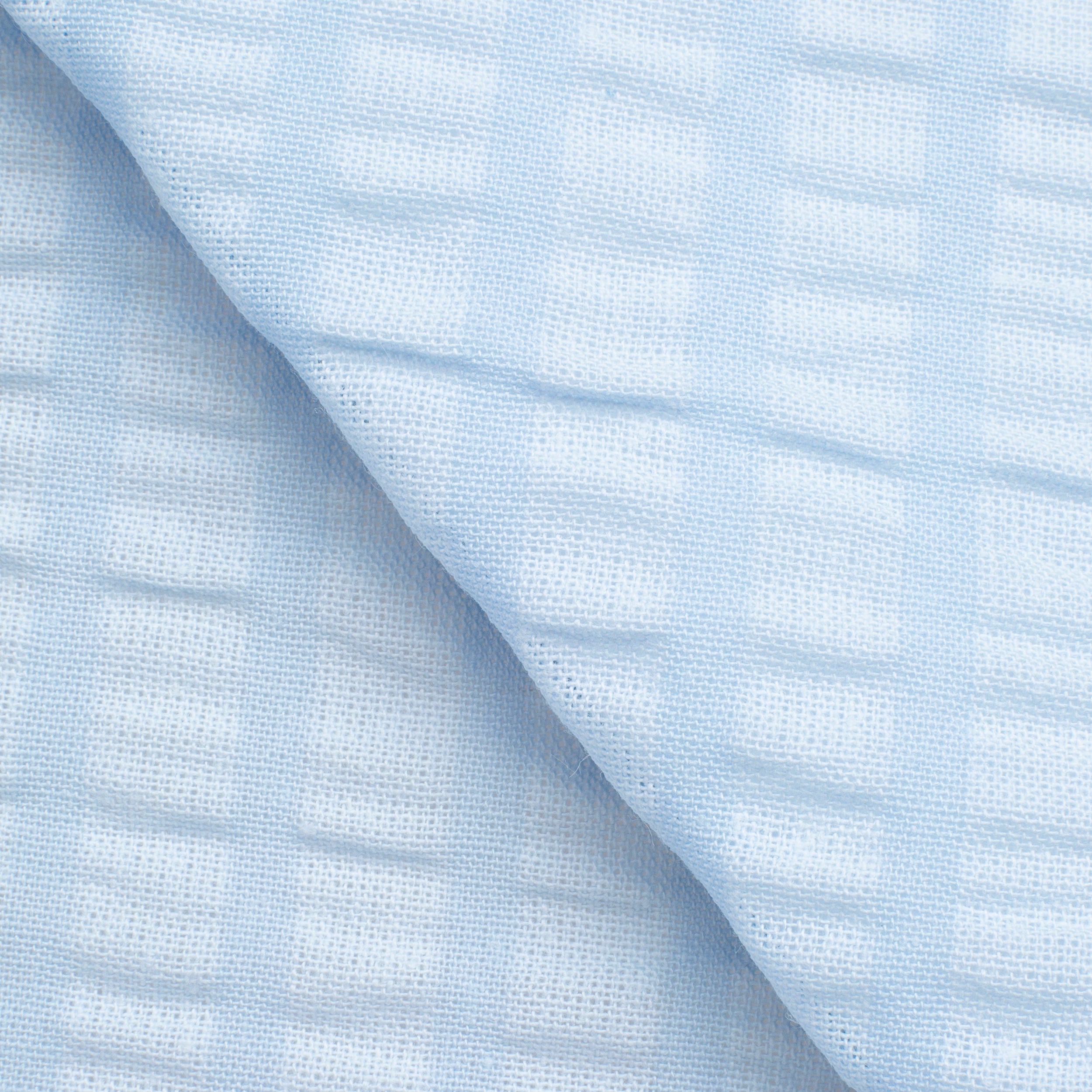 COTTON WAFFLE POPLIN FABRIC - SKY BLUE - 160 GSM