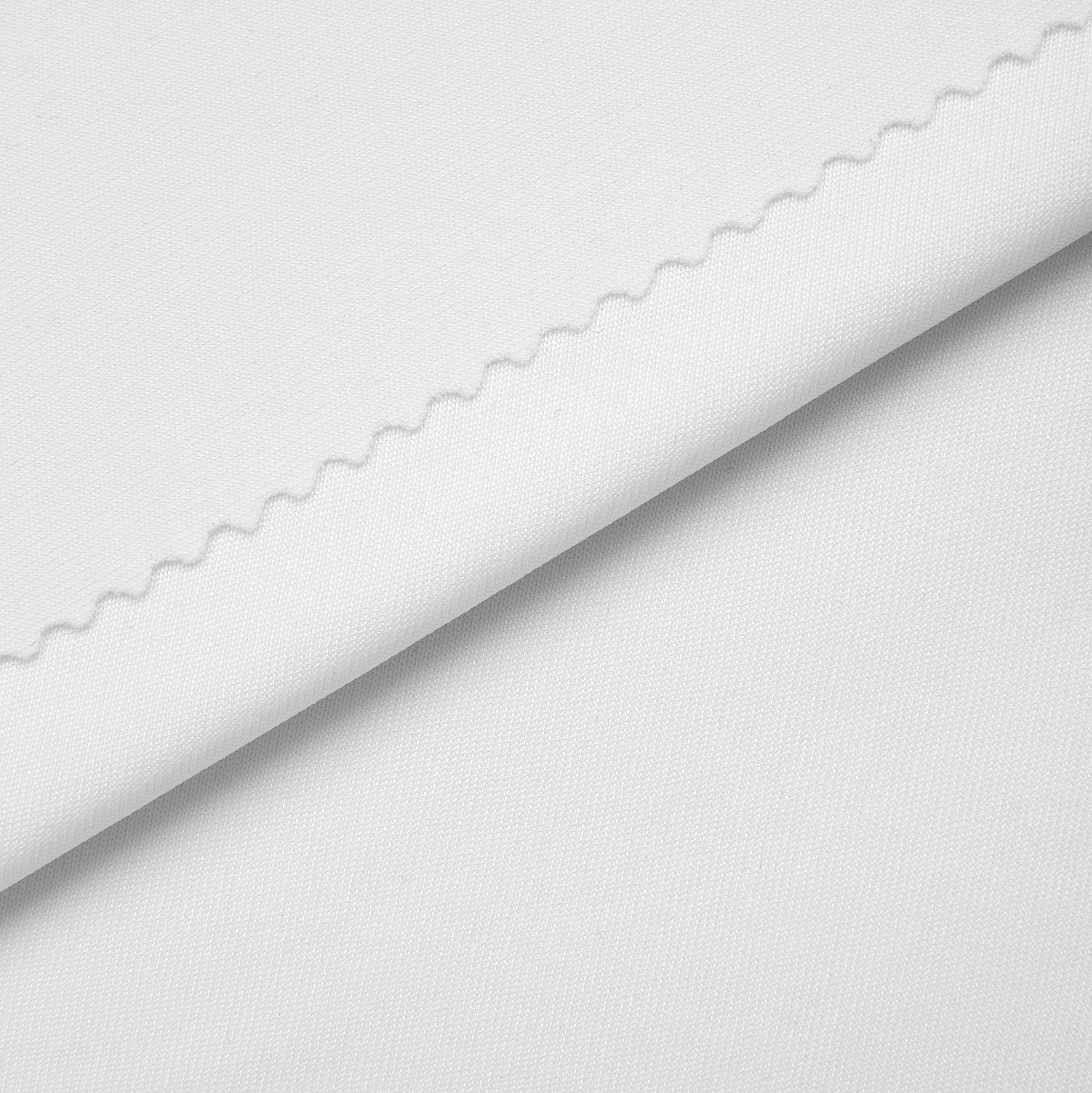 POLYESTER INTERLOCK KNIT FABRIC - WHITE - 145 GSM