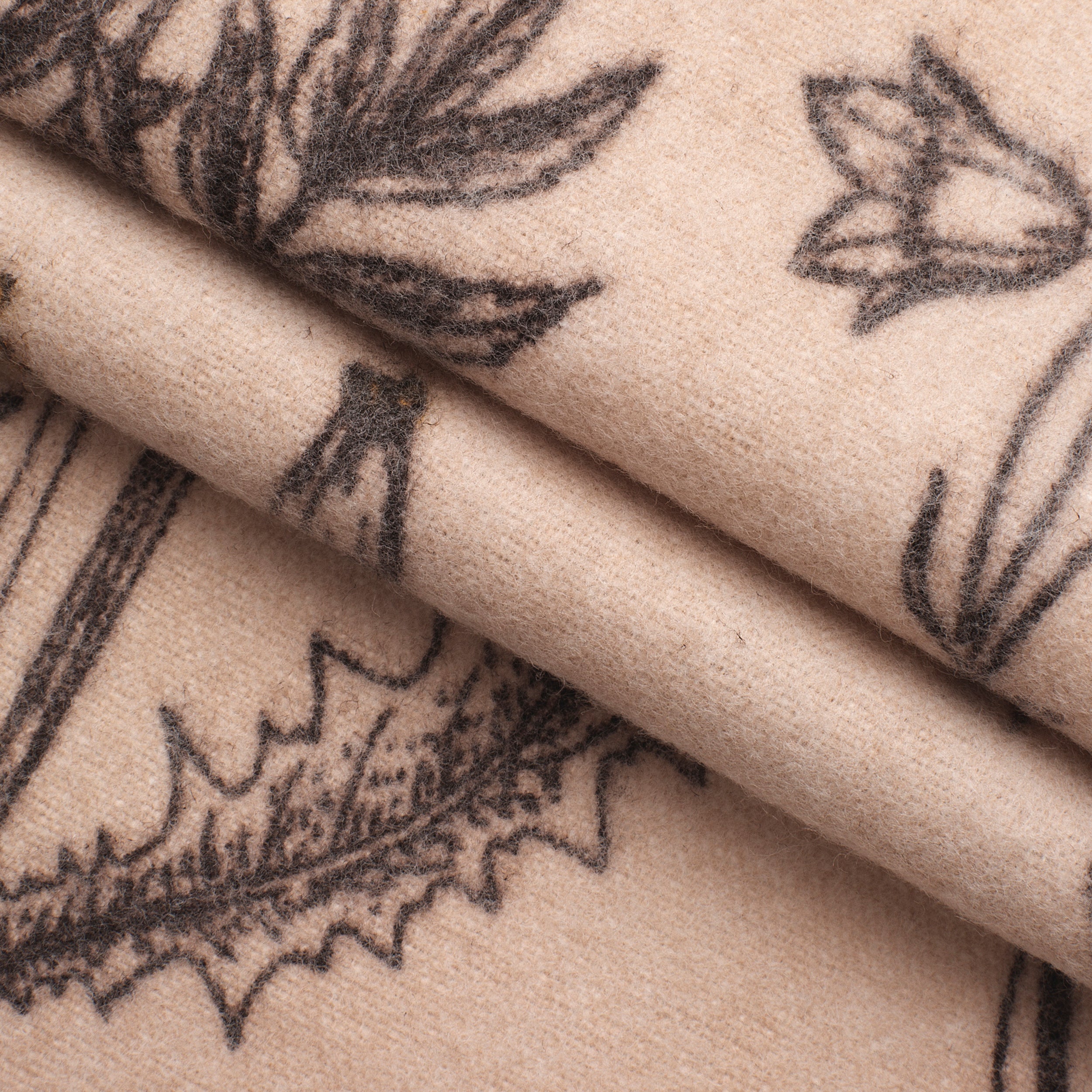 COTTON FLANNEL - PRINTED _ MEADOW BEIGE