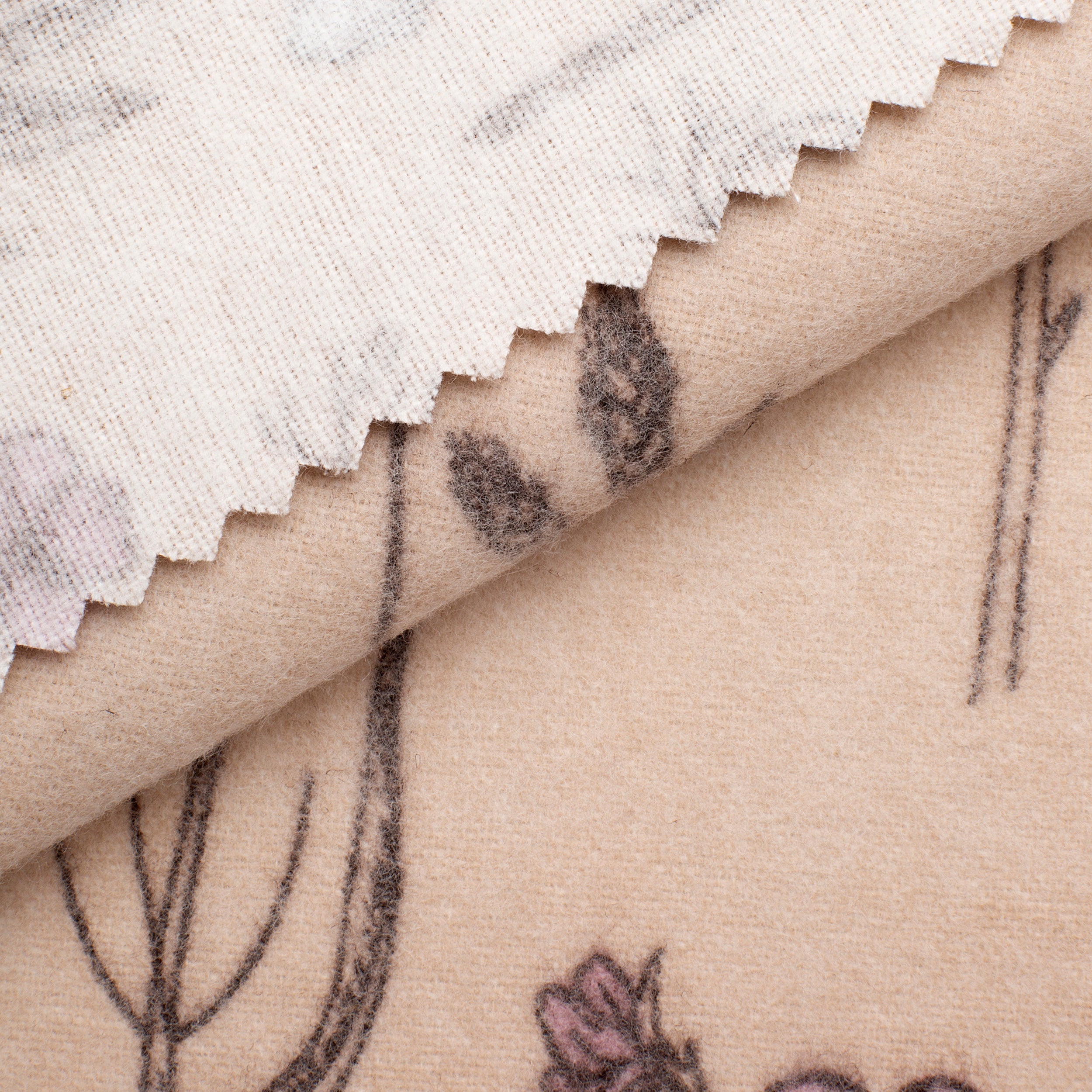 COTTON FLANNEL - PRINTED _ MEADOW BEIGE