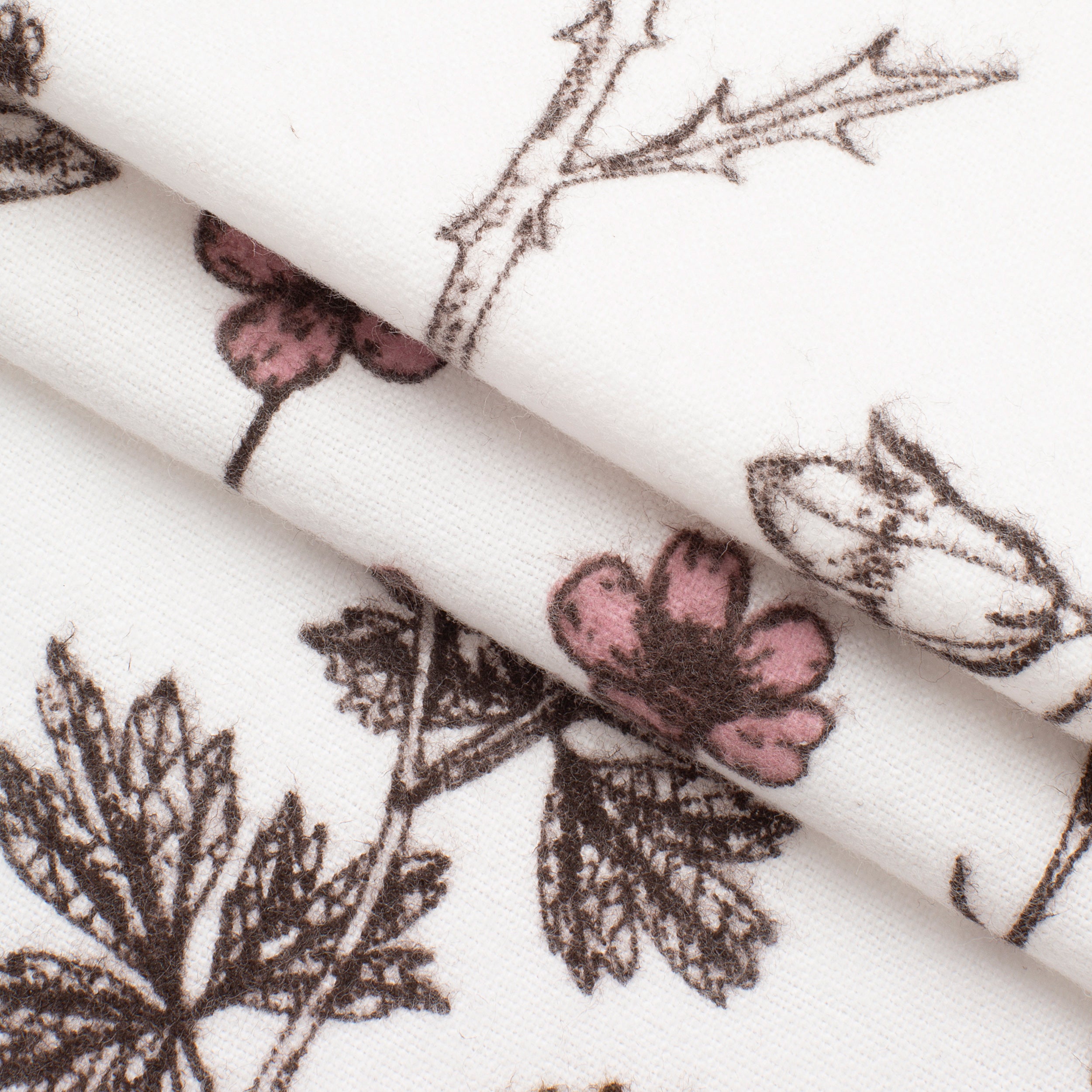 COTTON FLANNEL - PRINTED - MEADOW WHITE
