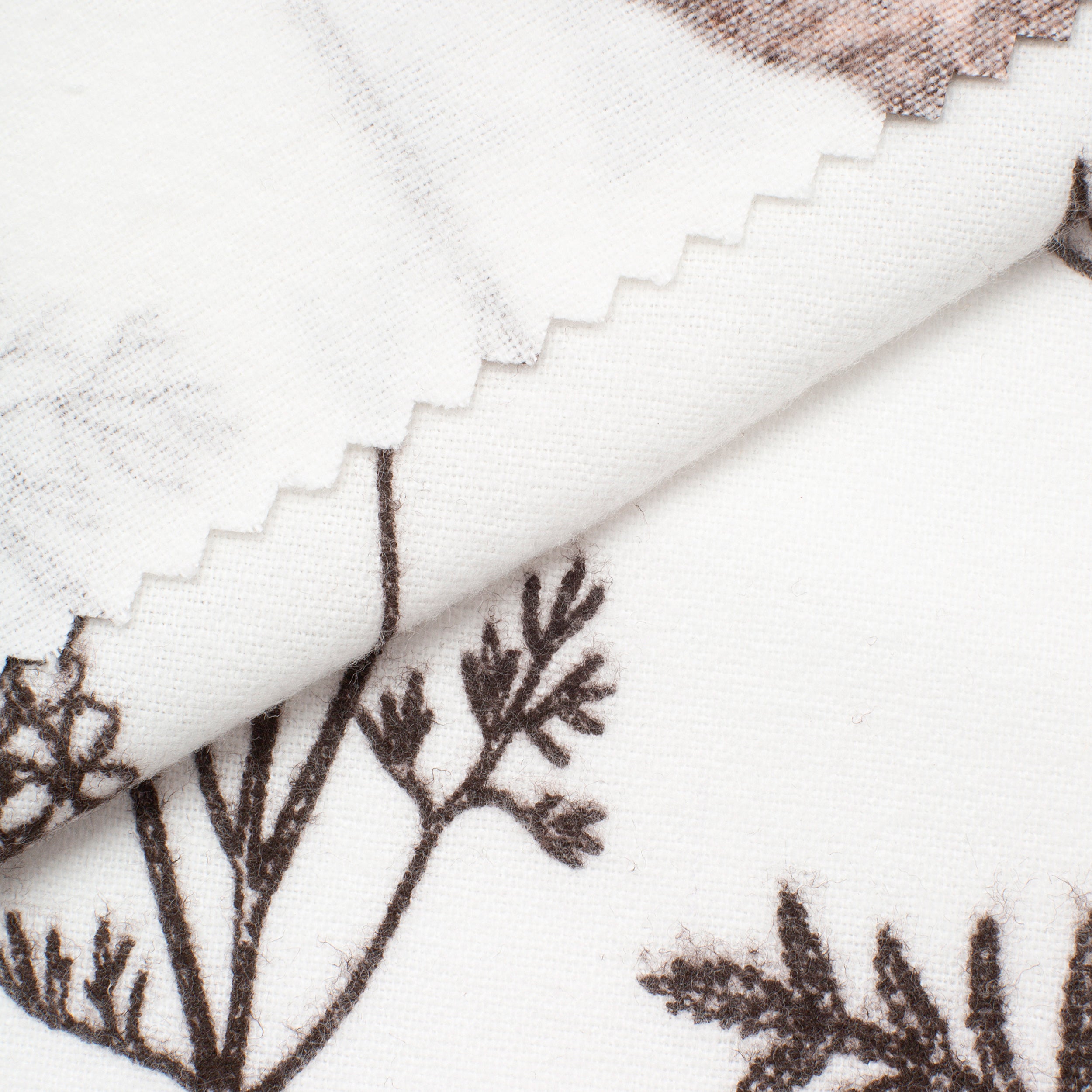 COTTON FLANNEL - PRINTED - MEADOW WHITE