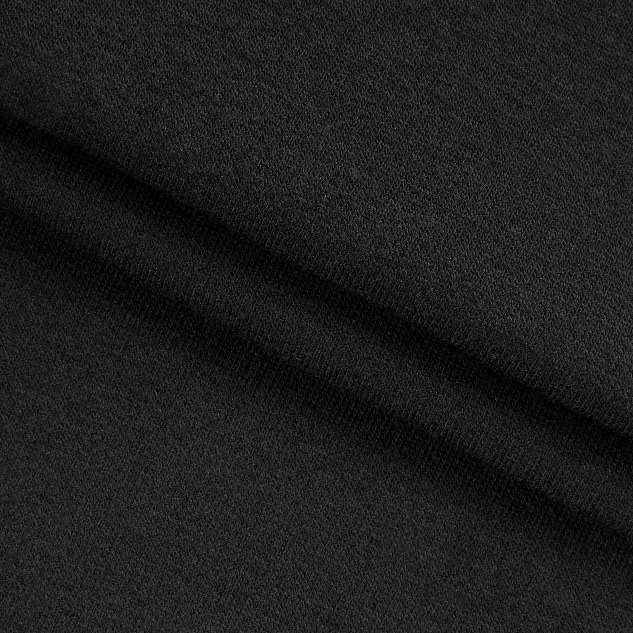 COTTON STRETCH FRENCH TERRY - BLACK
