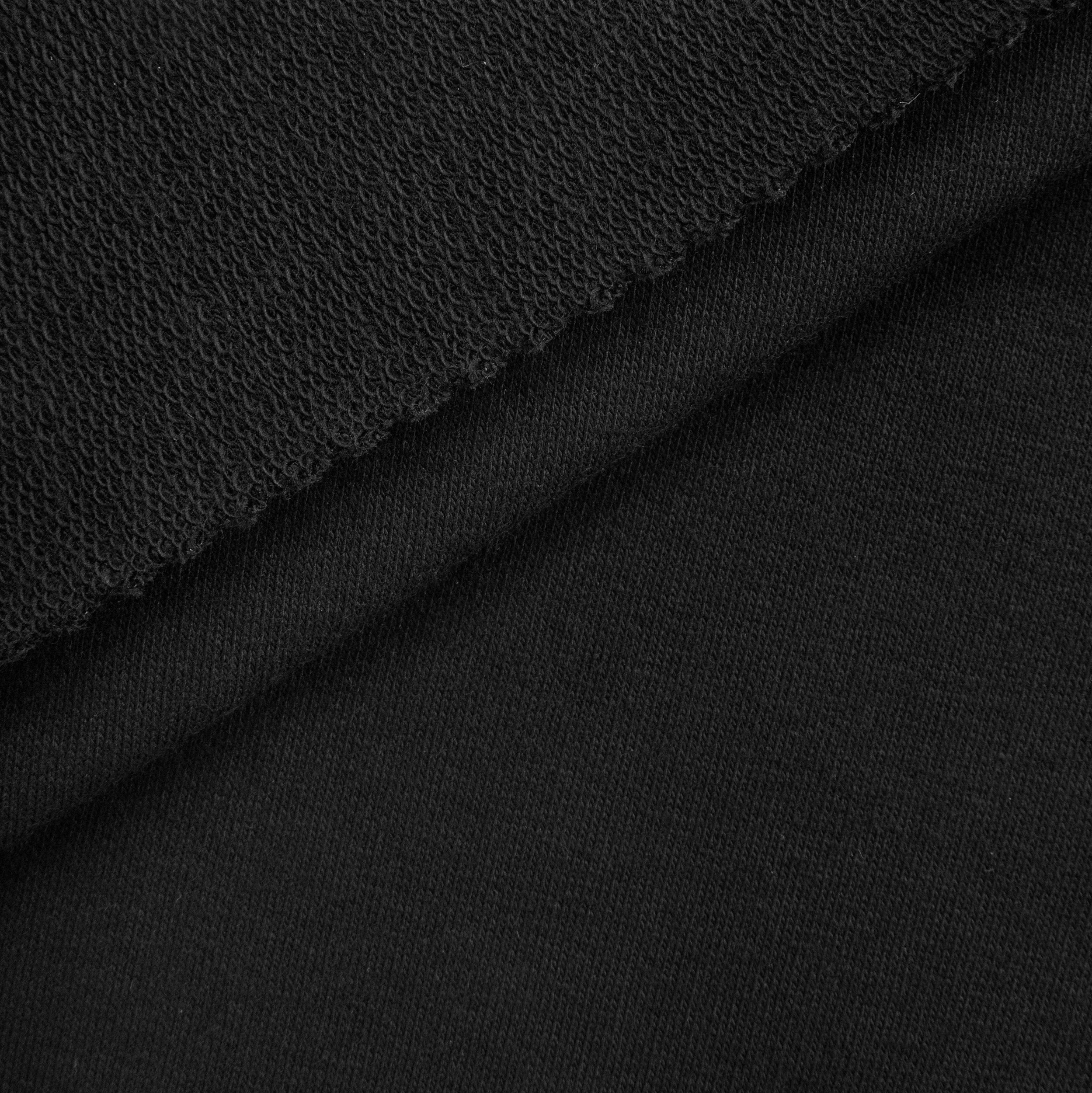 COTTON STRETCH FRENCH TERRY - BLACK