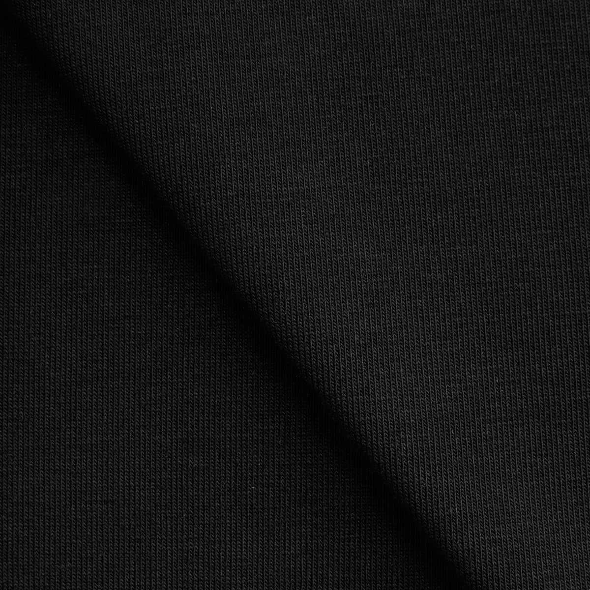 MID WEIGHT COTTON STRETCH JERSEY - BLACK