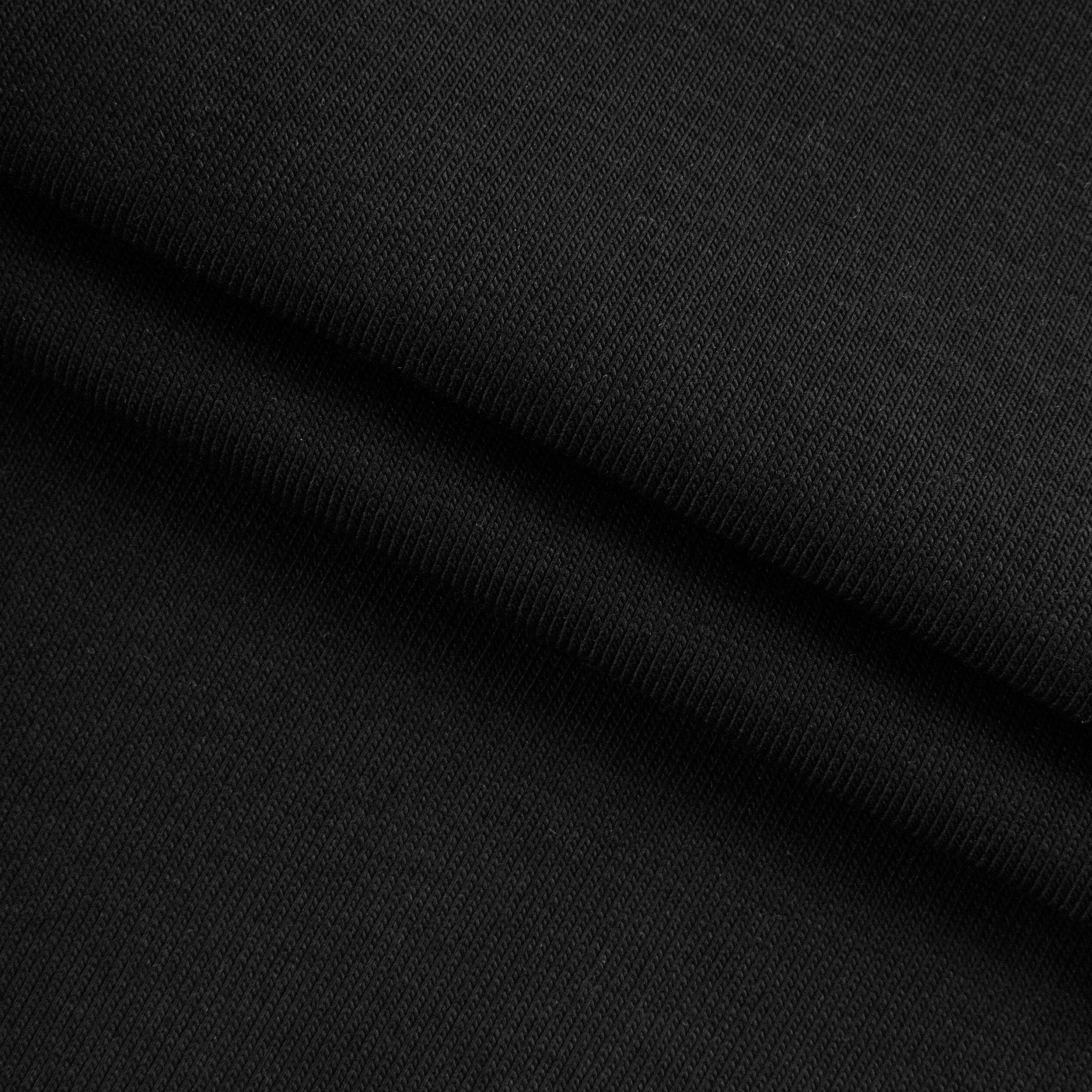 MID WEIGHT COTTON STRETCH JERSEY - BLACK