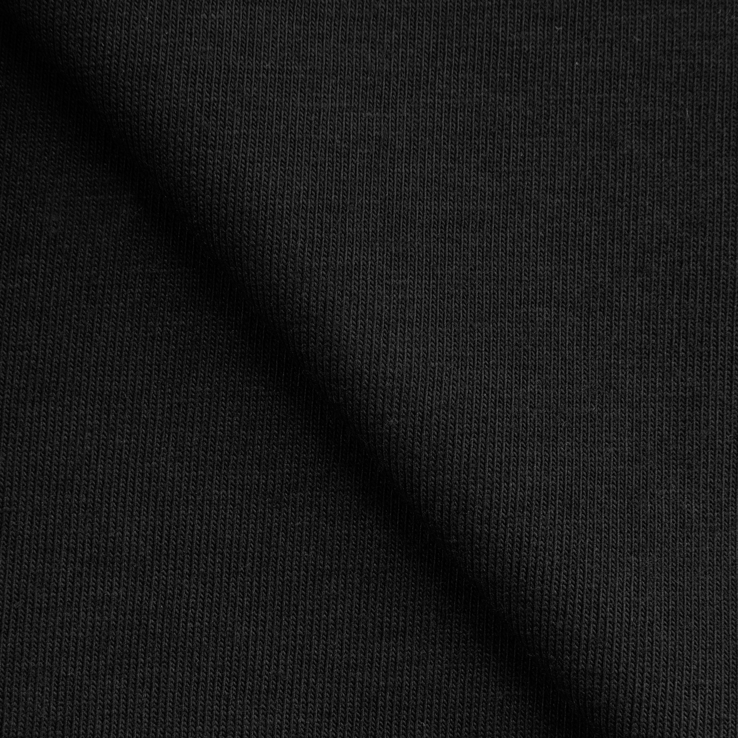 COTTON SINGLE JERSEY FABRIC WITH ELASTANE - BLACK - 220 GSM