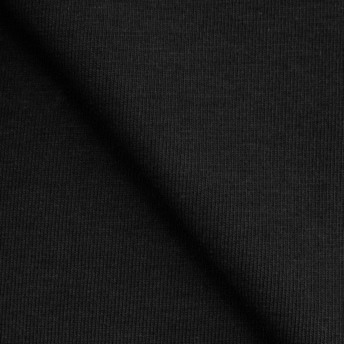 COTTON SINGLE JERSEY FABRIC WITH ELASTANE - BLACK - 220 GSM