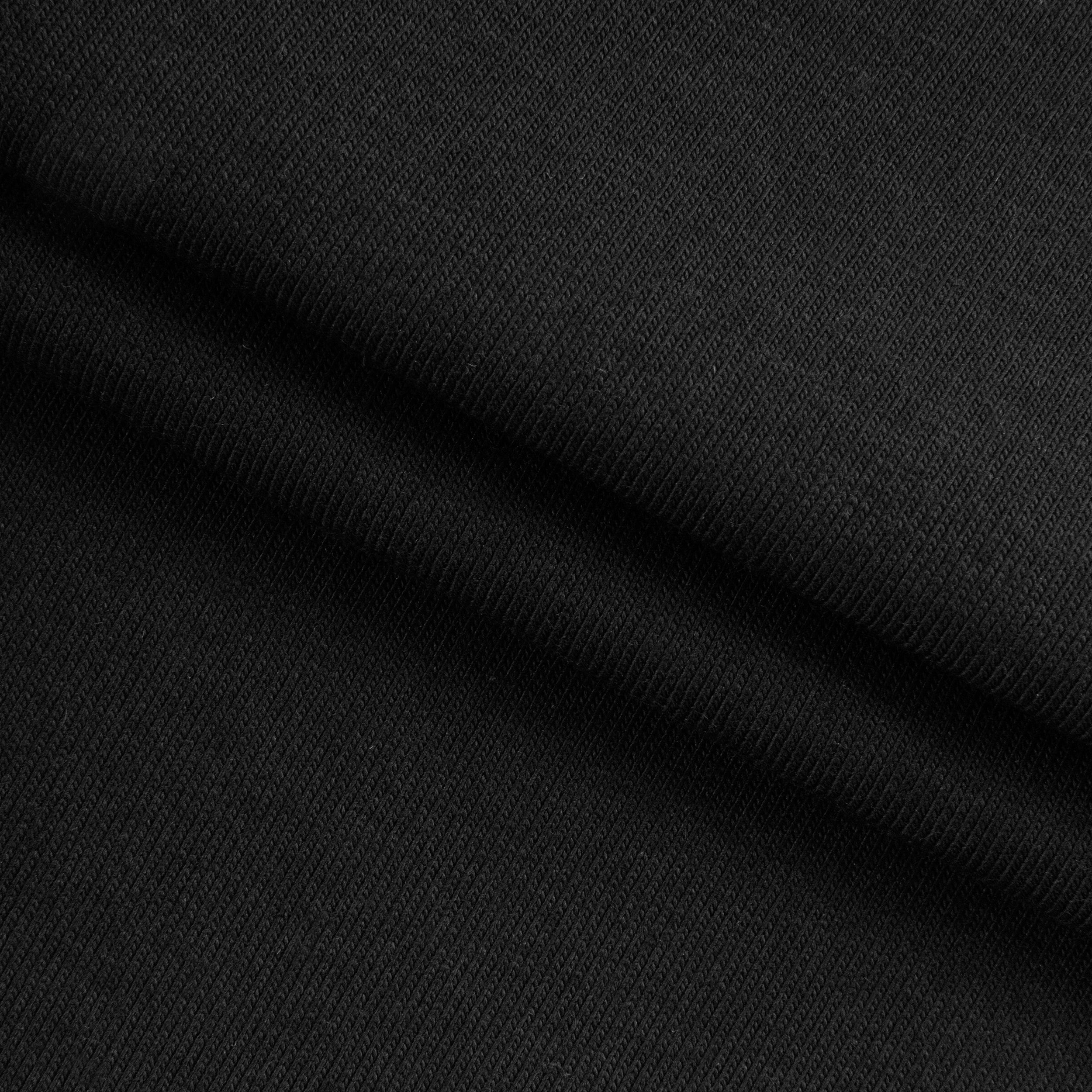 COTTON SINGLE JERSEY FABRIC WITH ELASTANE - BLACK - 220 GSM
