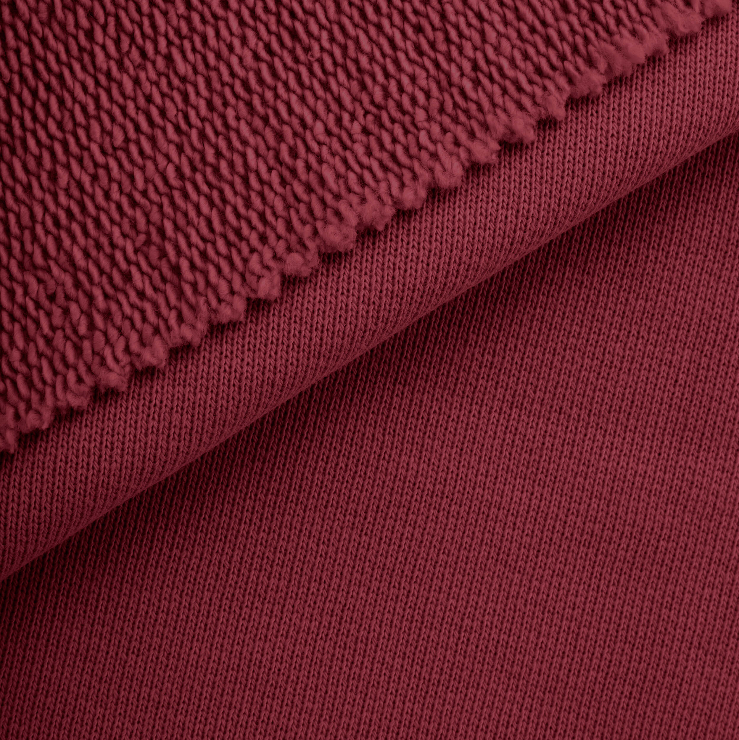 SUPER HEAVY COTTON FRENCH TERRY - BURGUNDY