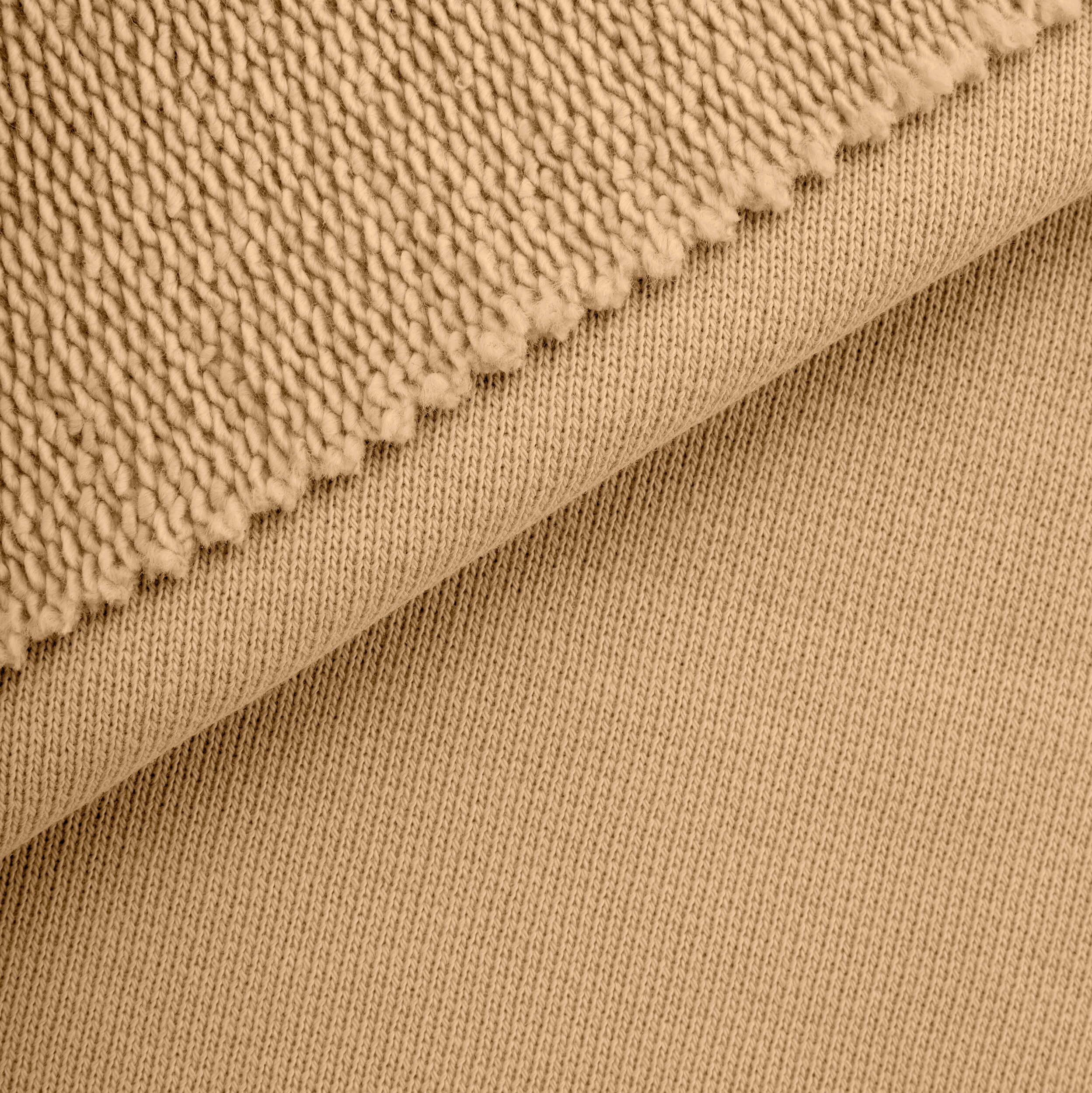 SUPER HEAVY COTTON FRENCH TERRY - CAMEL