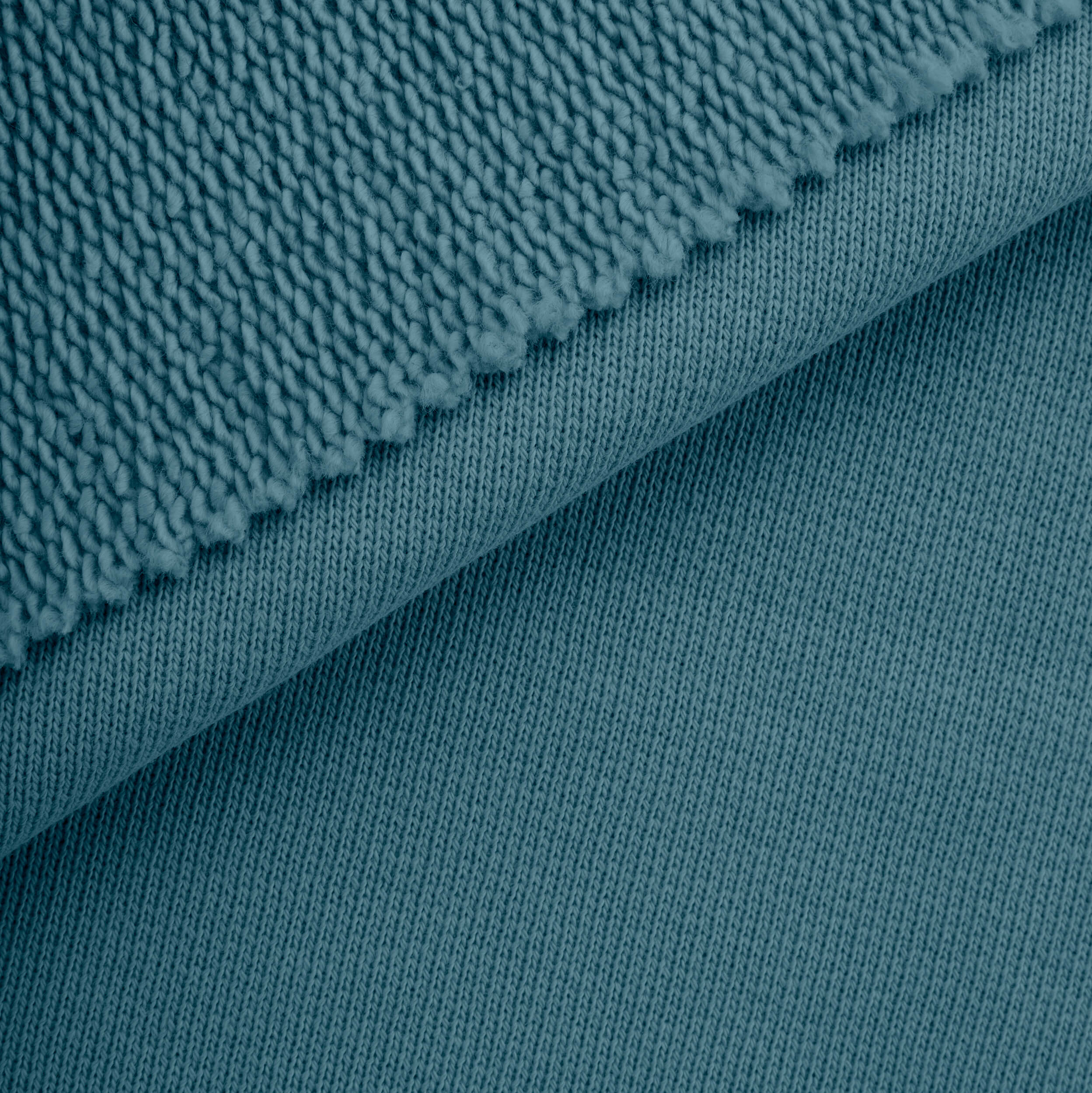 COTTON FRENCH TERRY FABRIC - TURQUOISE - 580 GSM