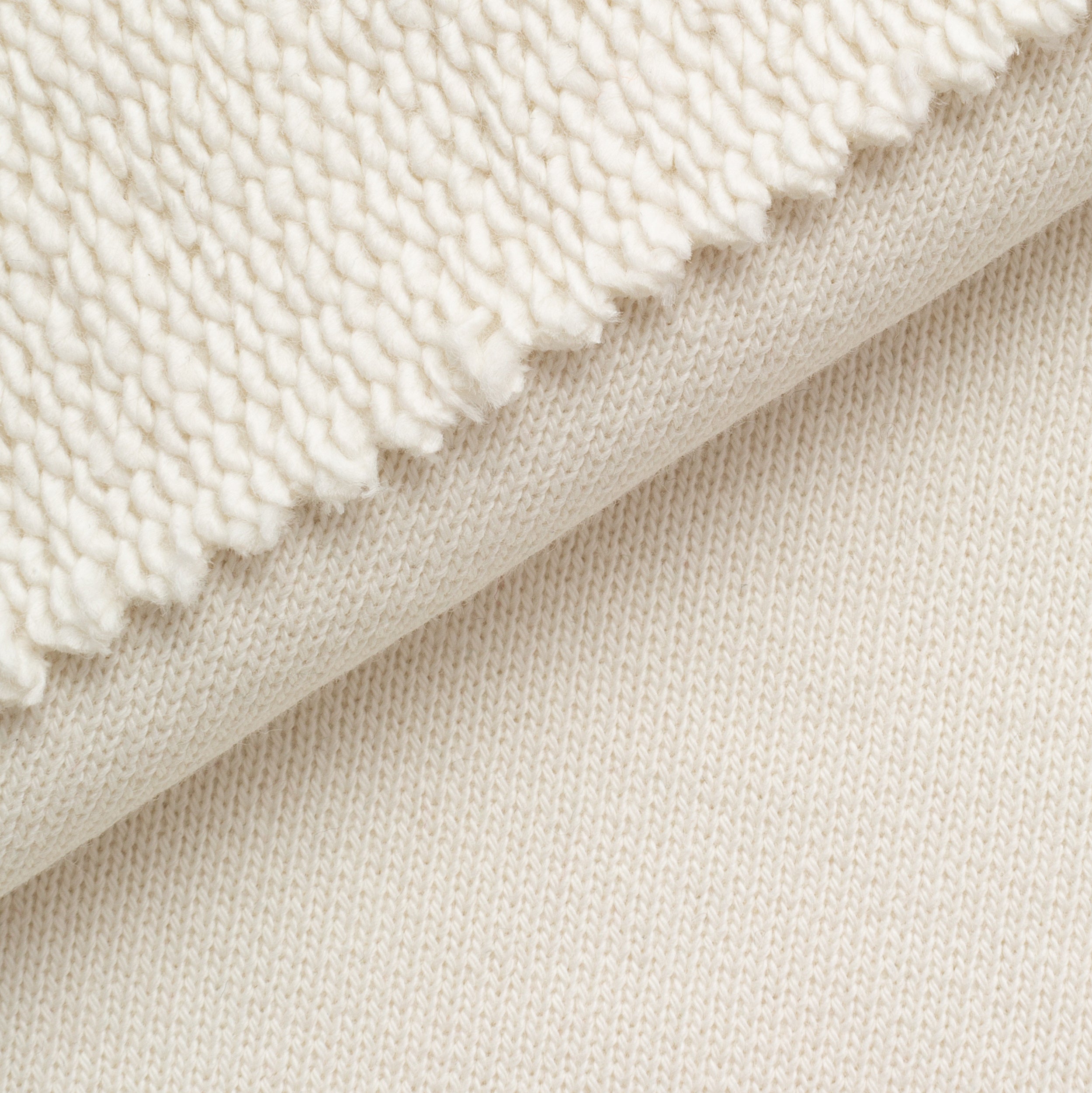 EXTRA HEAVY COTTON FRENCH TERRY FABRIC - WHITE - 580 GSM
