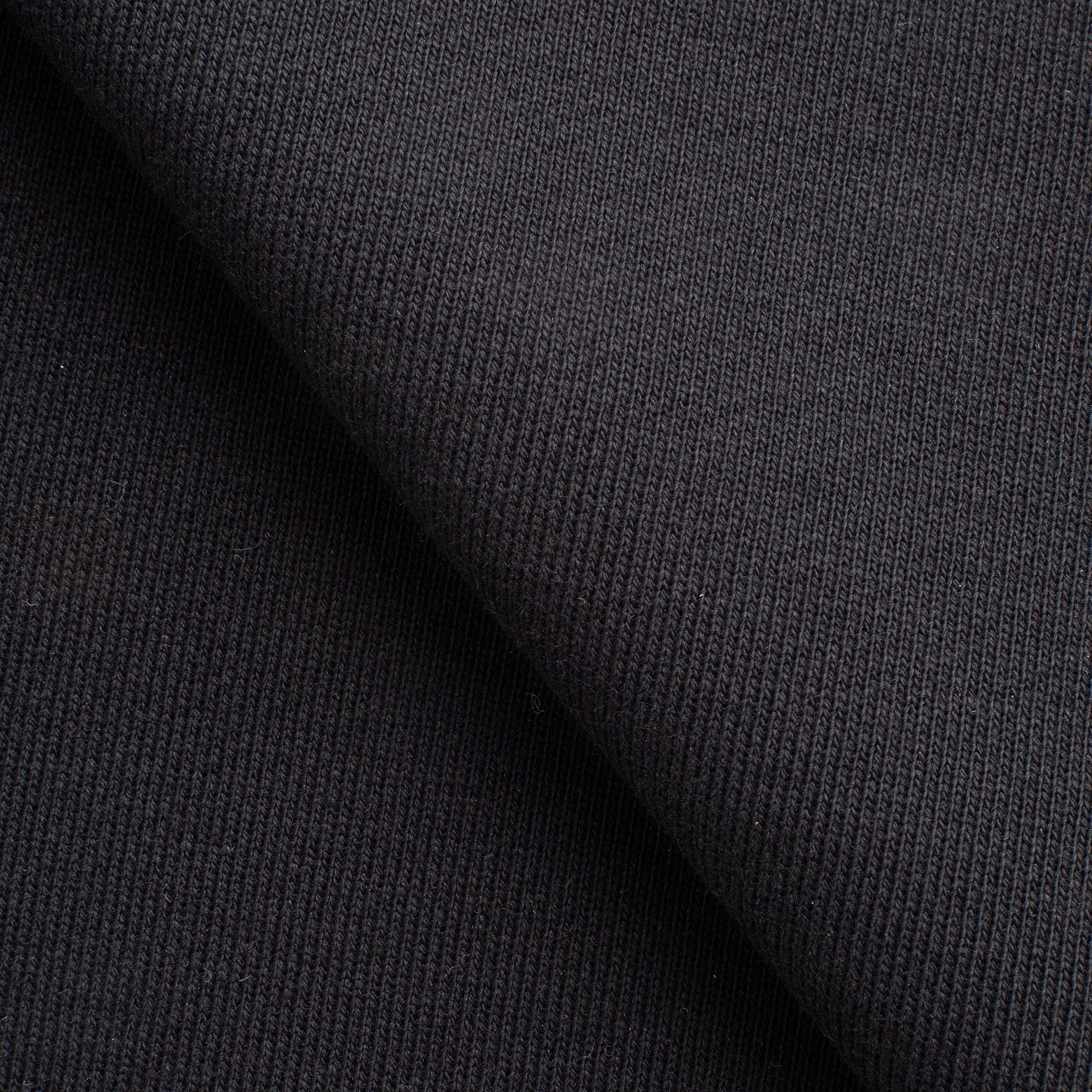 HEAVY COTTON DIAGONAL FRENCH TERRY FABRIC - BLACK - 430 GSM
