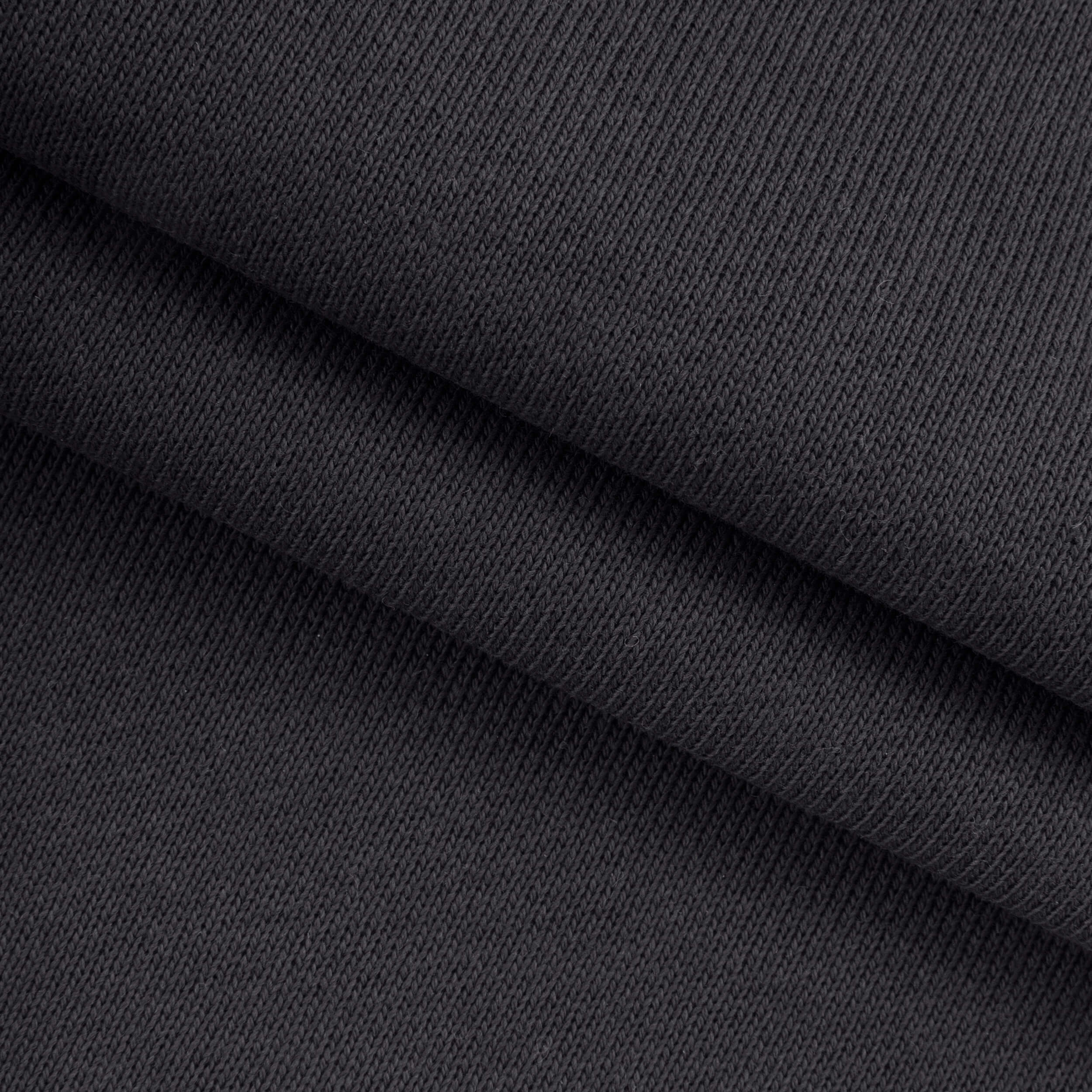HEAVY DIAGONAL FRENCH TERRY - BLACK
