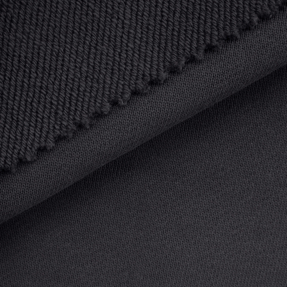 HEAVY DIAGONAL FRENCH TERRY - BLACK