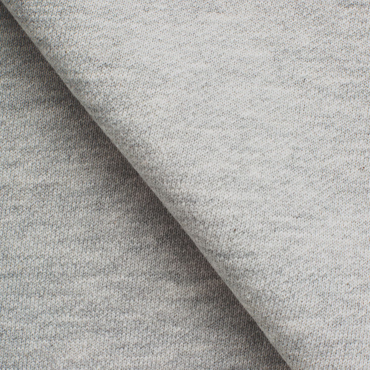 HEAVY DIAGONAL FRENCH TERRY - GREY MELANGE