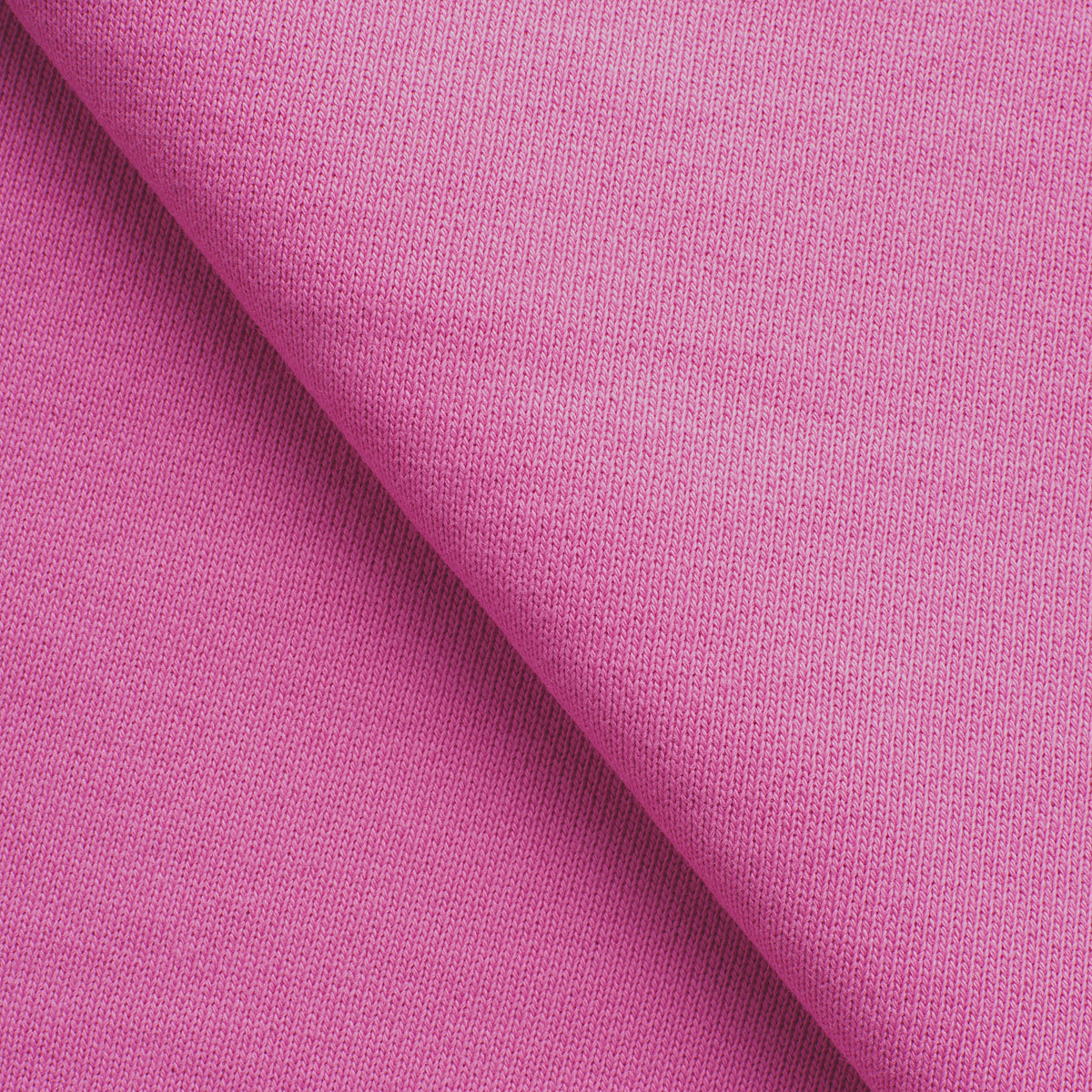 HEAVY COTTON DIAGONAL FRENCH TERRY FABRIC - ROSE PINK - 430 GSM