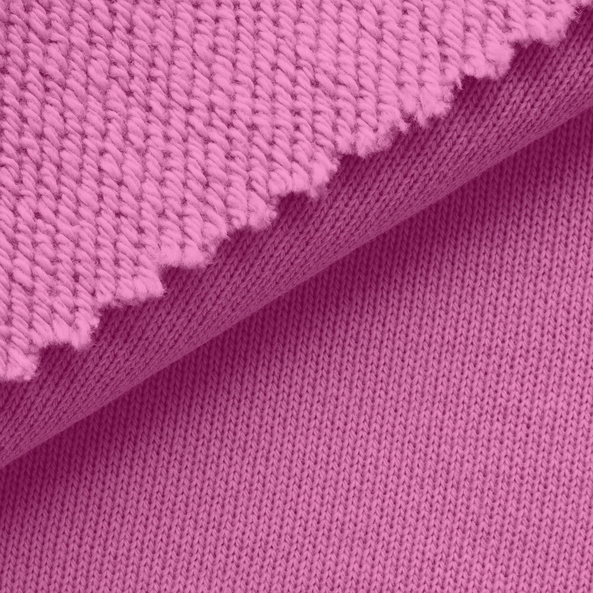 HEAVY DIAGONAL FRENCH TERRY - ROSE