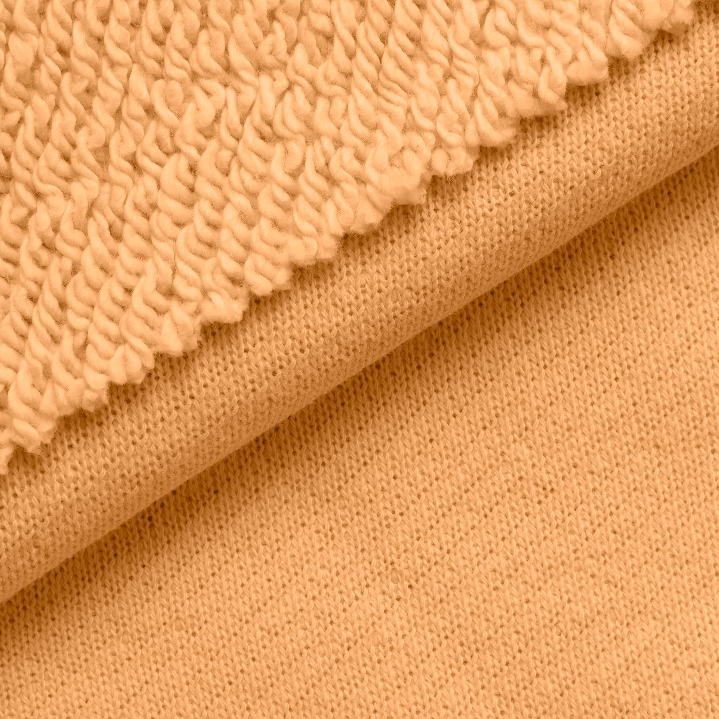 HEAVY DIAGONAL FRENCH TERRY - APRICOT