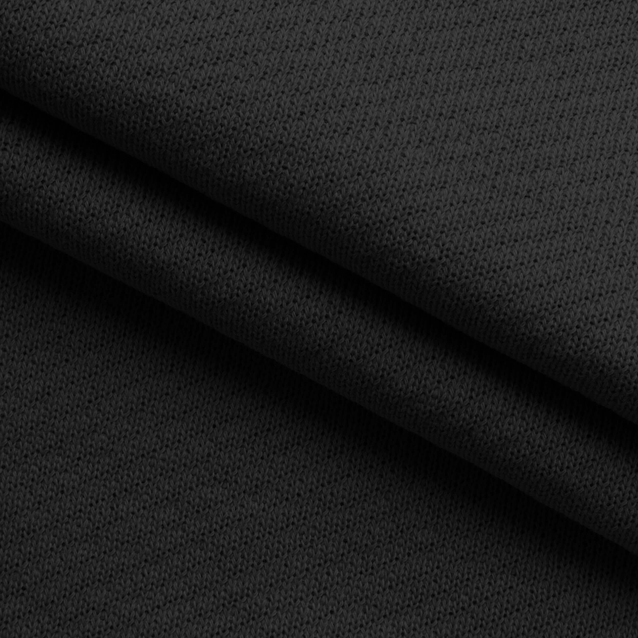 HEAVY DIAGONAL FRENCH TERRY - BLACK