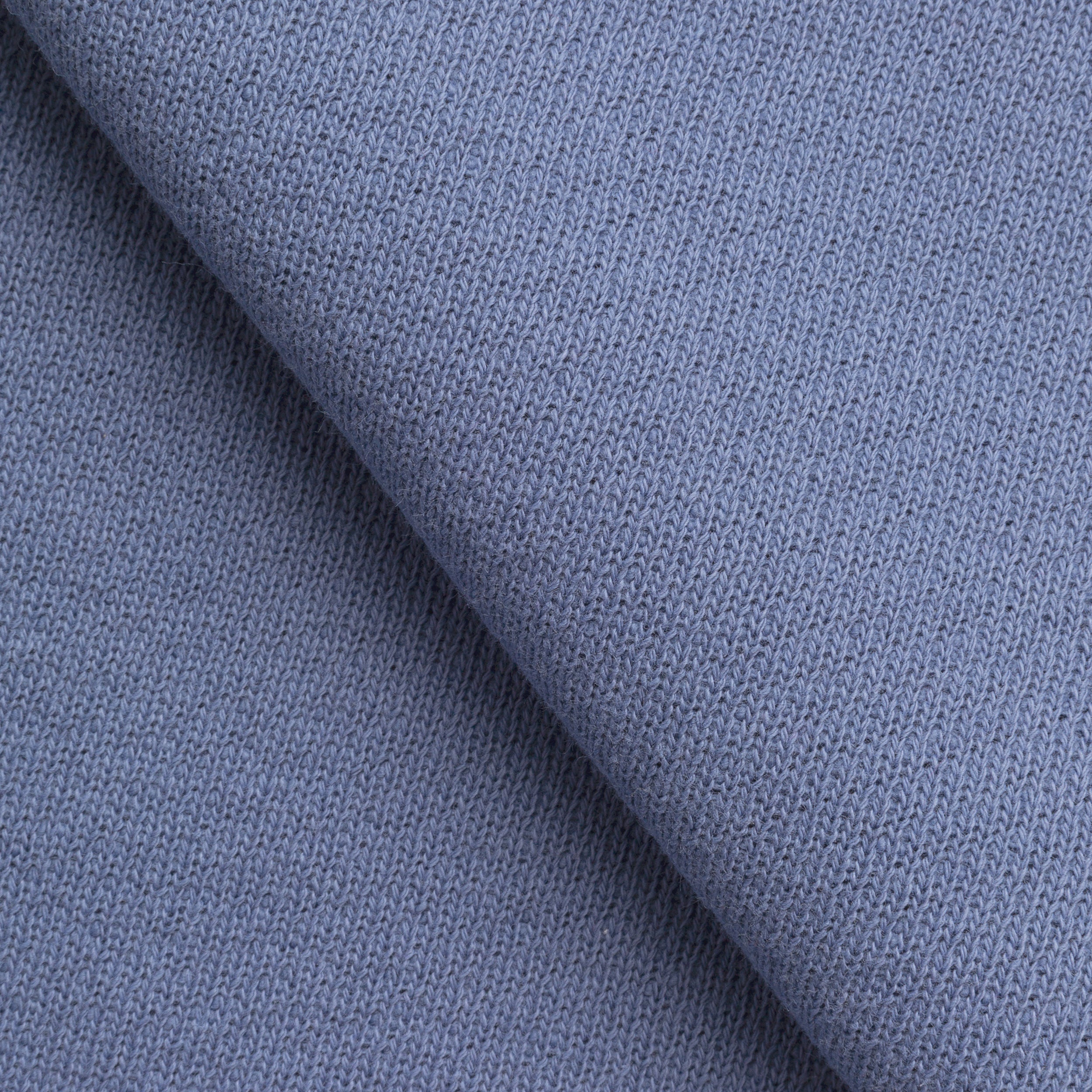 HEAVY COTTON DIAGONAL FRENCH TERRY FABRIC - BLUE - 450 GSM