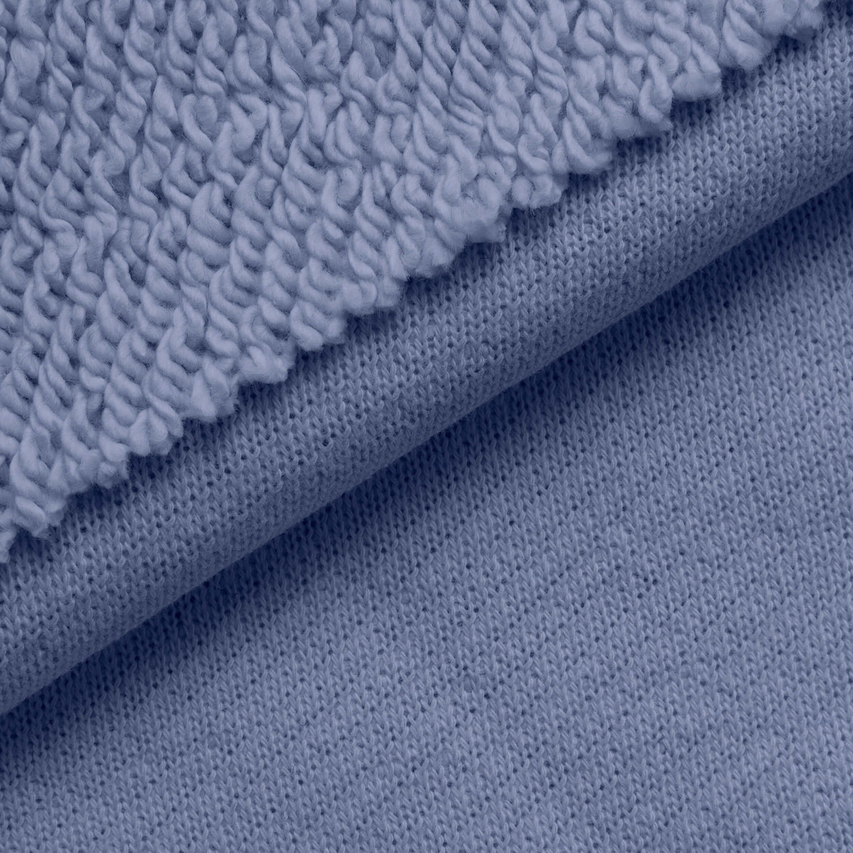 HEAVY DIAGONAL FRENCH TERRY - BLUE