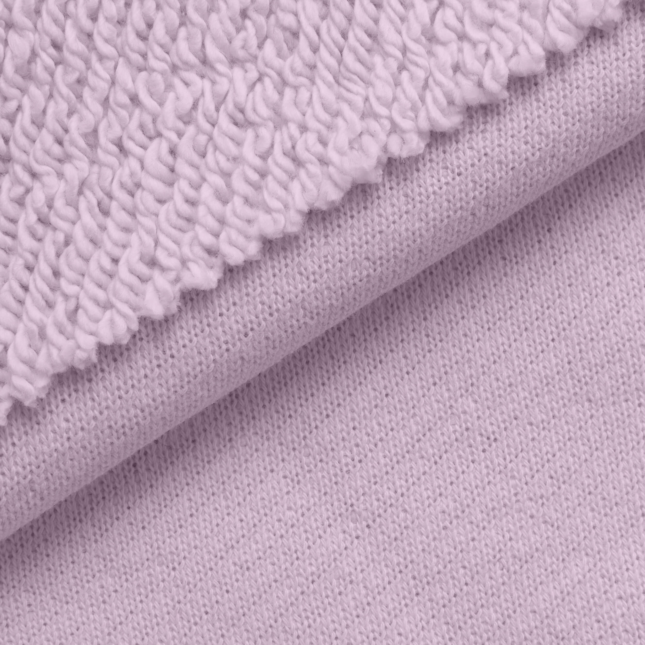 HEAVY DIAGONAL FRENCH TERRY - LAVENDER