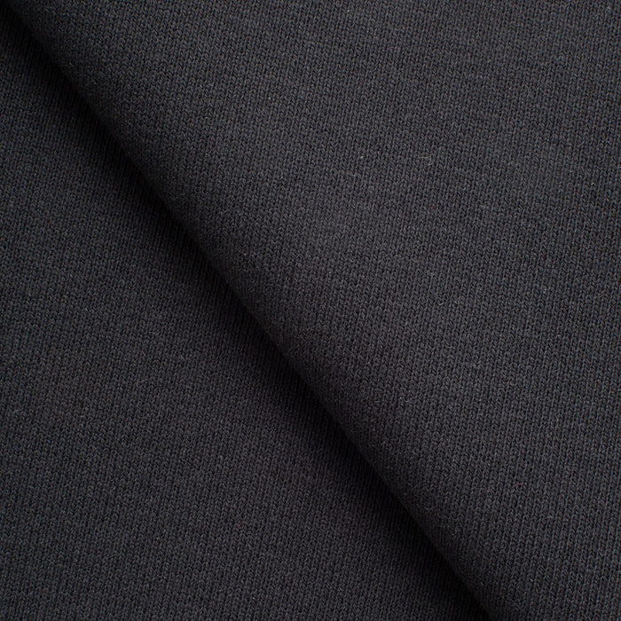 COTTON RIB KNIT FABRIC WITH ELASTANE - BLACK - 360 GSM