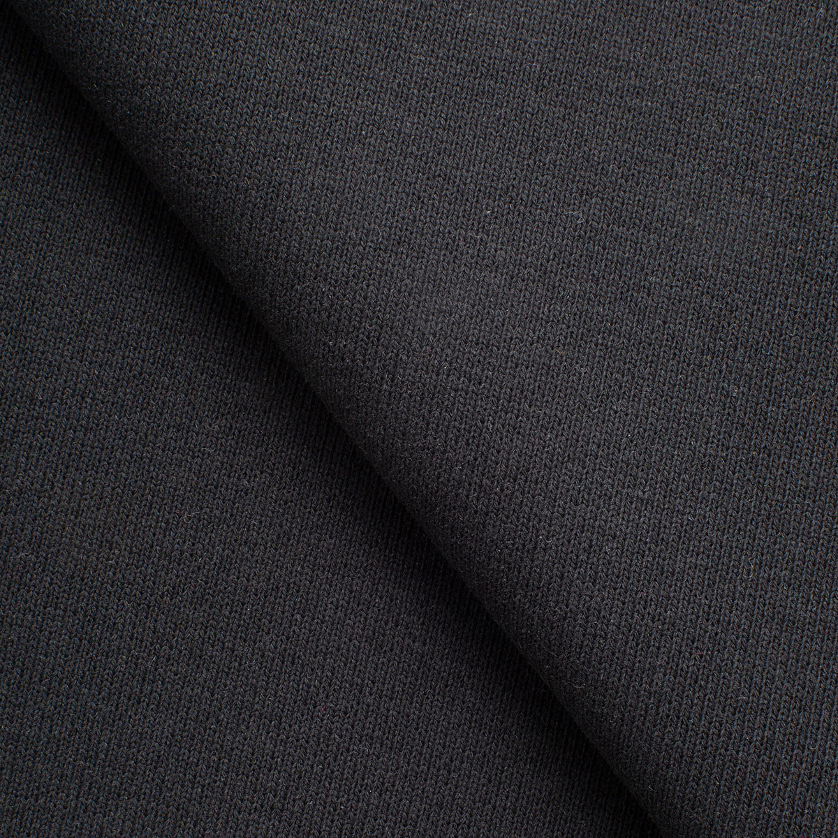 COTTON RIB KNIT FABRIC WITH ELASTANE - BLACK - 360 GSM