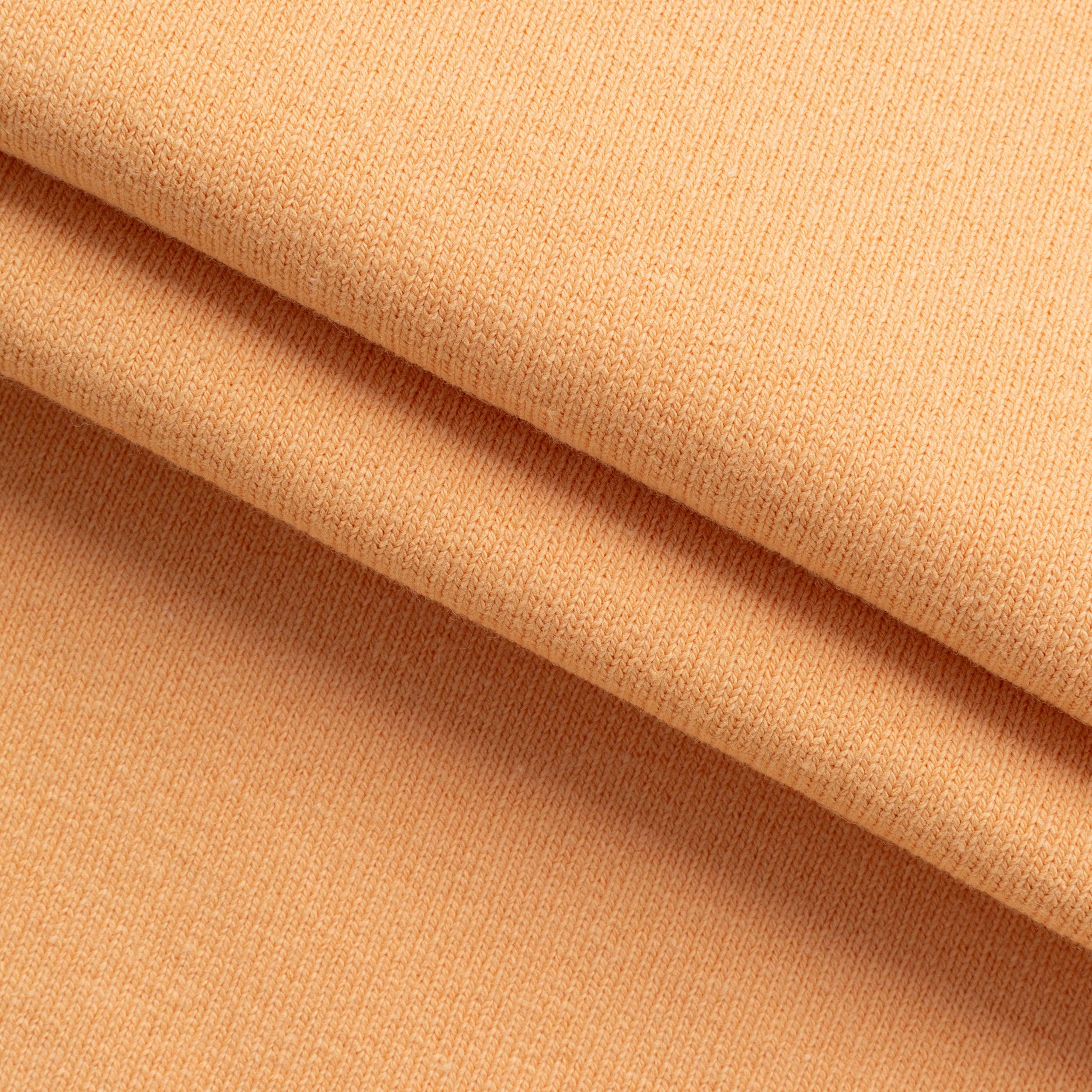 COTTON RIB KNIT FABRIC WITH ELASTANE - APRICOT - 450 GSM