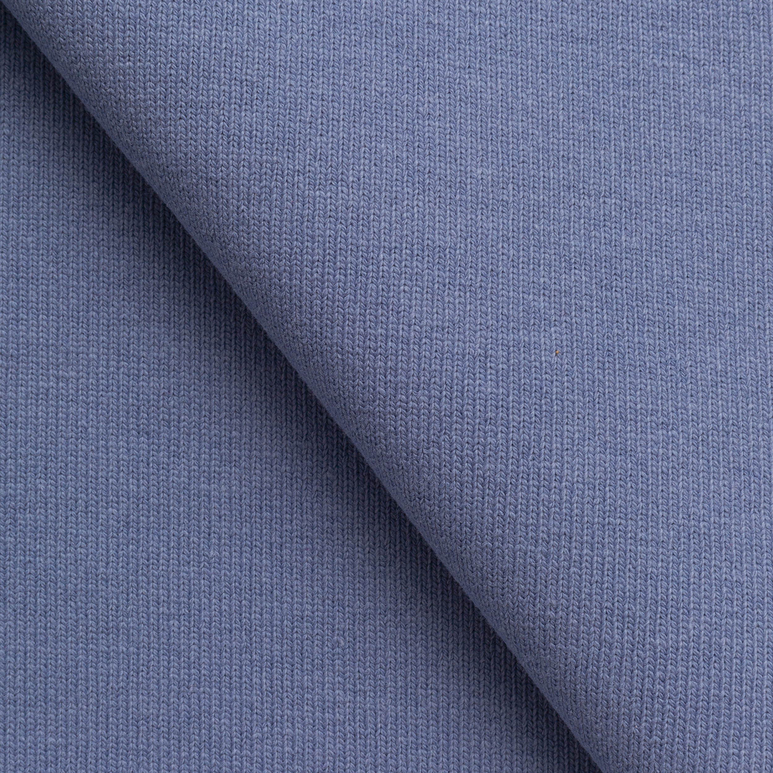 COTTON RIB KNIT FABRIC WITH ELASTANE - BLUE - 450 GSM