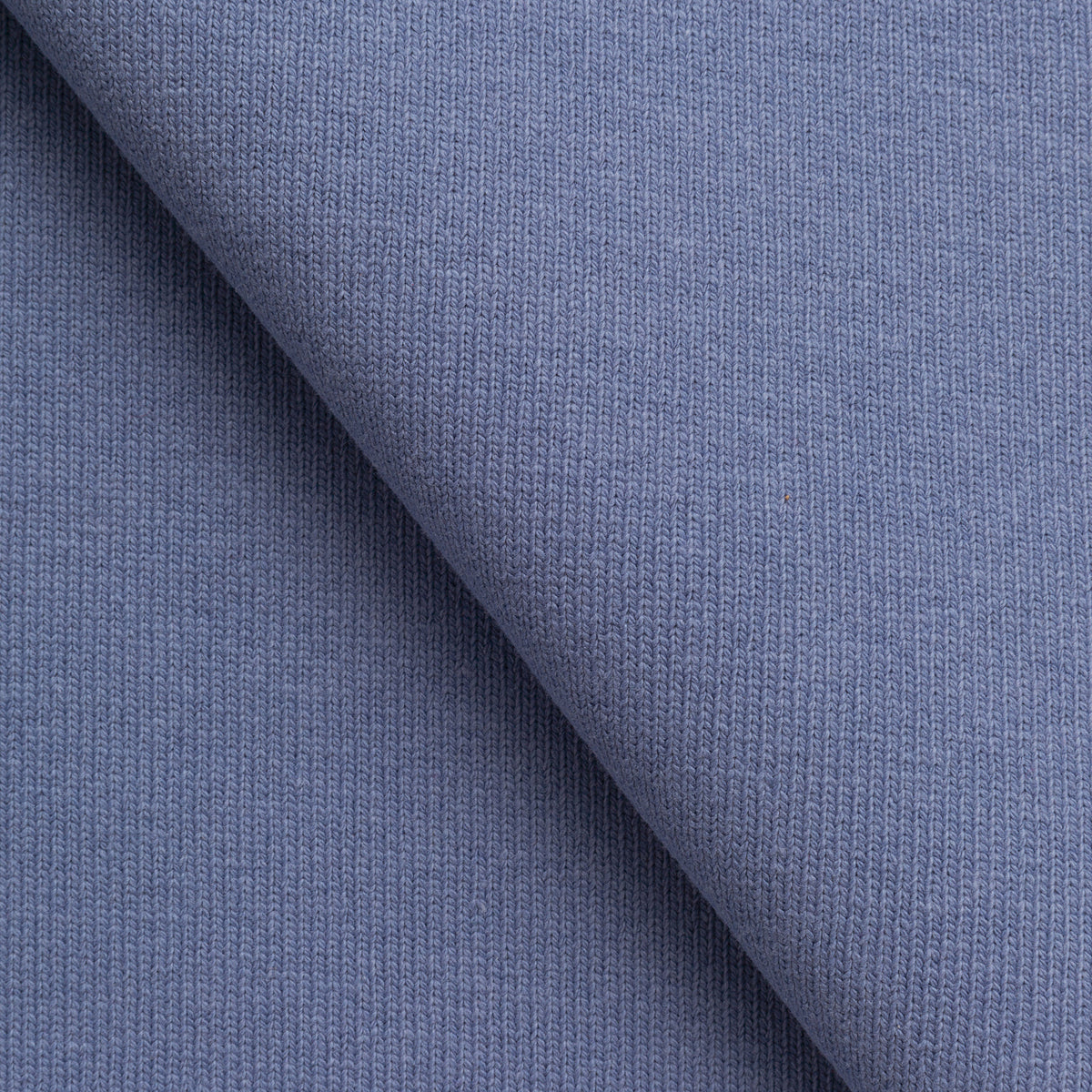 COTTON RIB KNIT FABRIC WITH ELASTANE - BLUE - 450 GSM