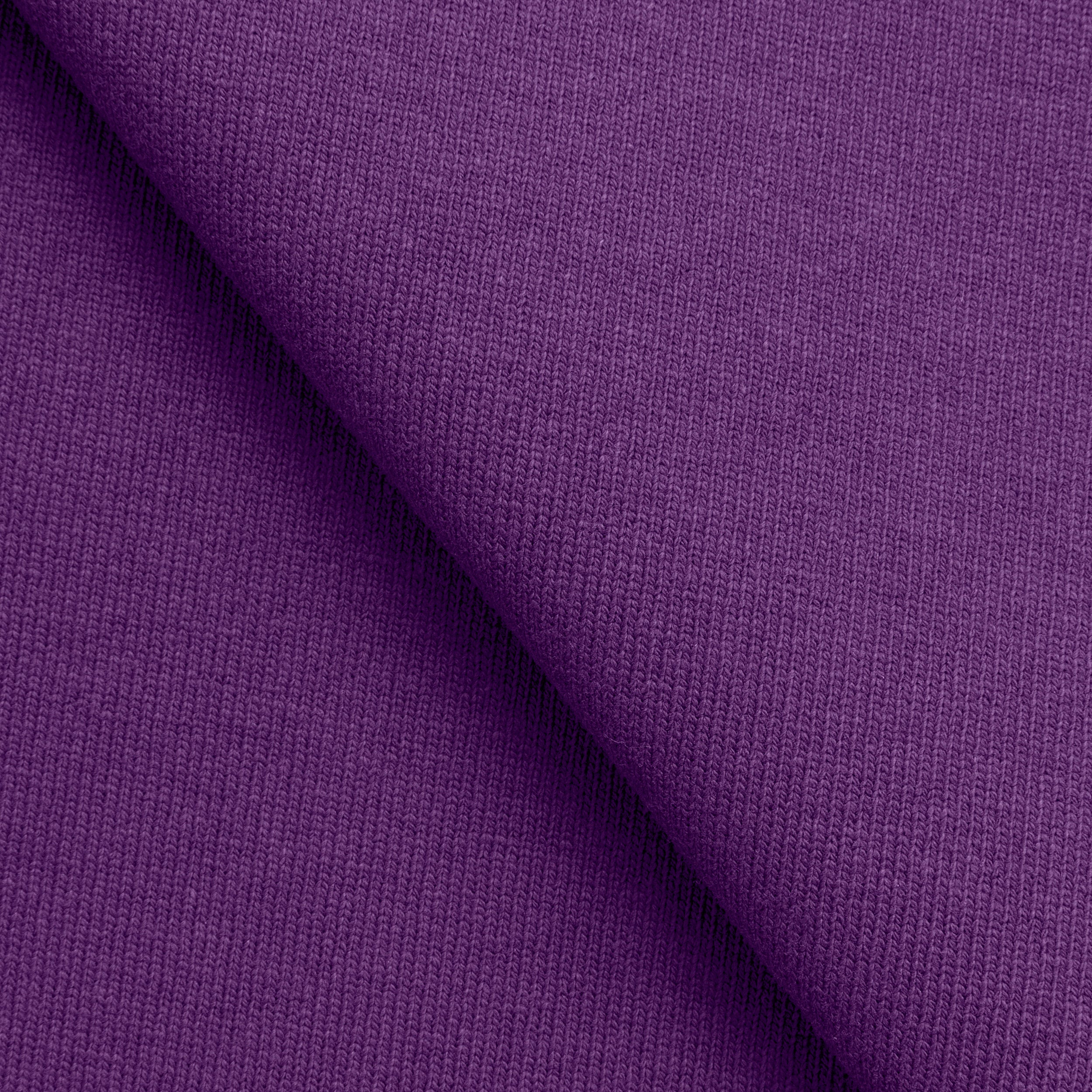 COTTON RIB KNIT FABRIC WITH ELASTANE - PURPLE - 450 GSM