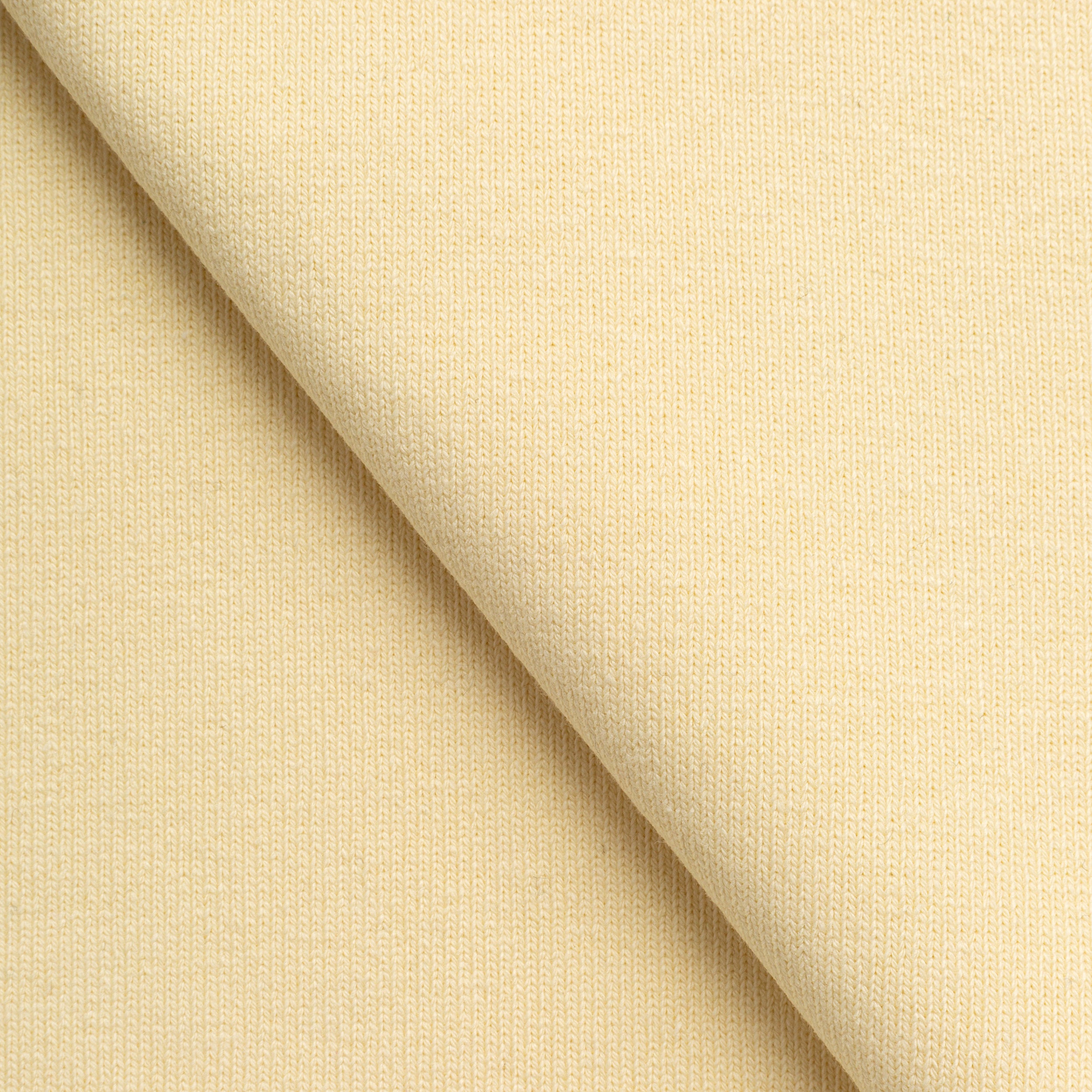 COTTON RIB KNIT FABRIC WITH ELASTANE - YELLOW - 450 GSM