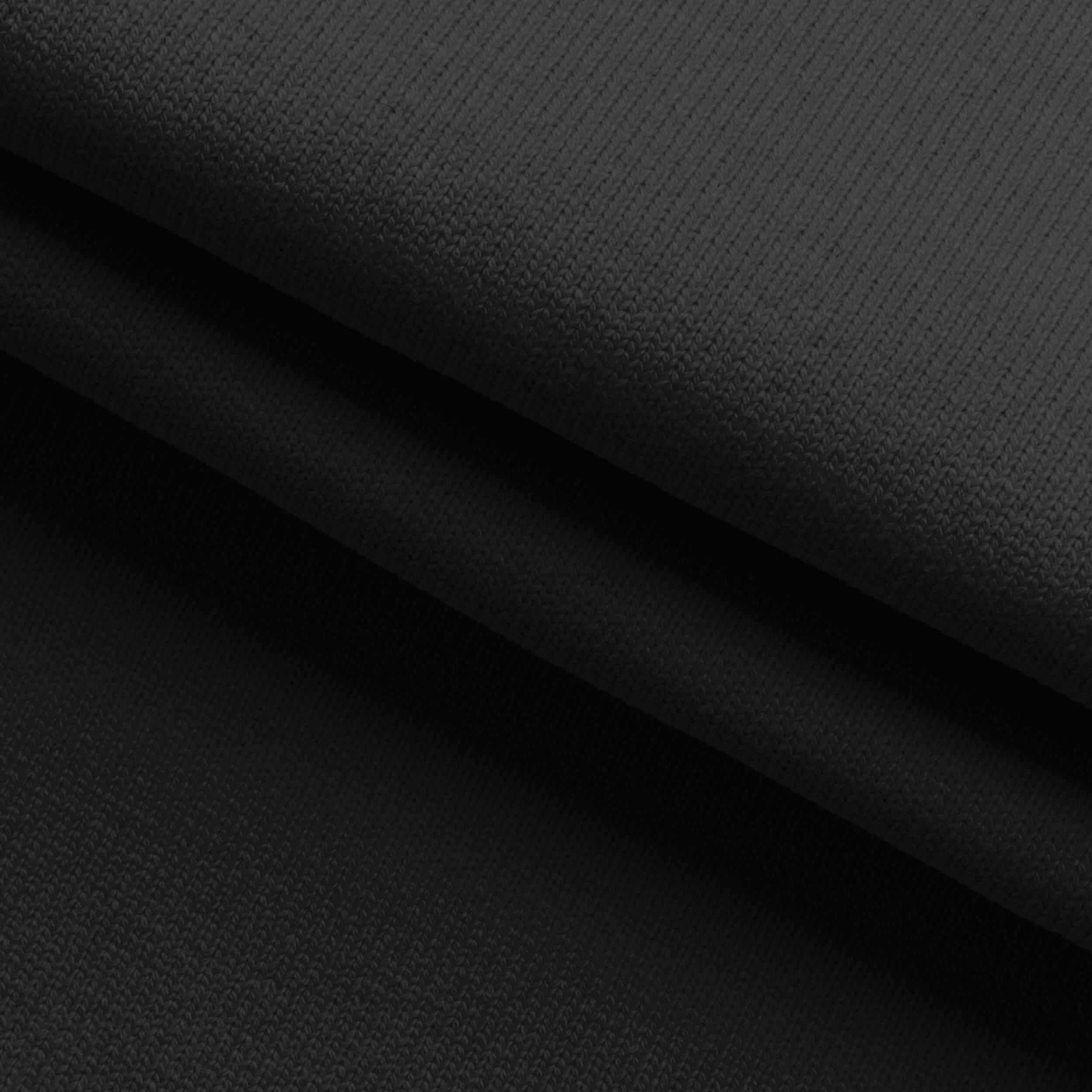 HEAVY COTTON RIB - BLACK