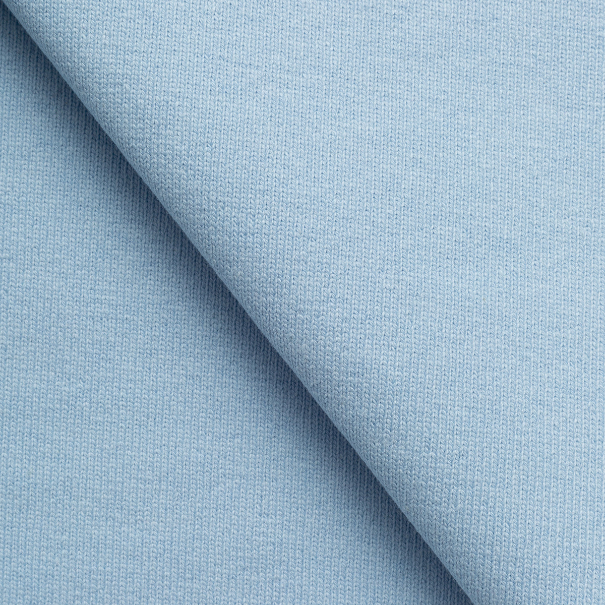 COTTON RIB KNIT FABRIC WITH ELASTANE - BLUE - 460 GSM