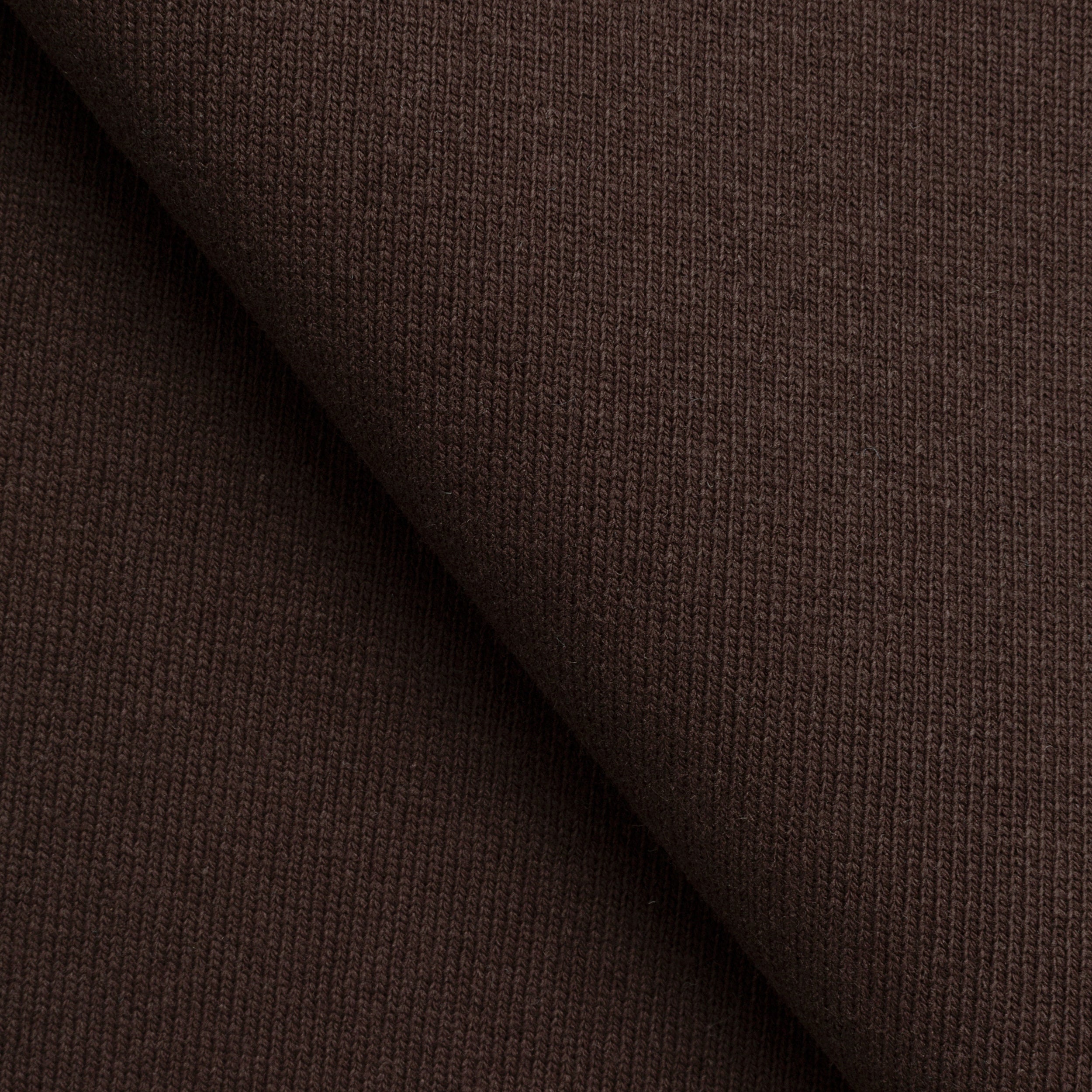 COTTON RIB KNIT FABRIC WITH ELASTANE - BROWN - 460 GSM