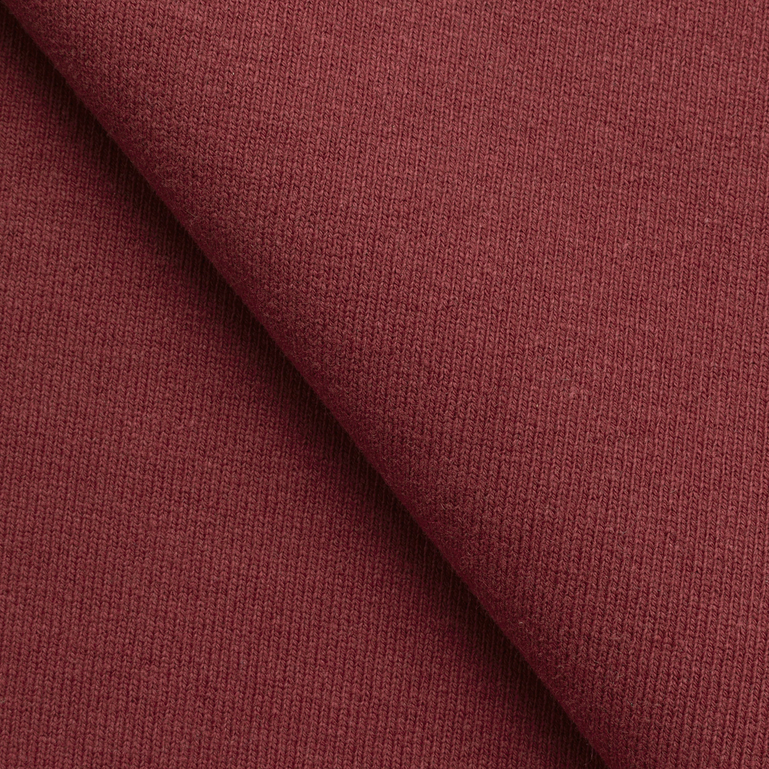 COTTON RIB KNIT FABRIC WITH ELASTANE - BURGUNDY - 460 GSM
