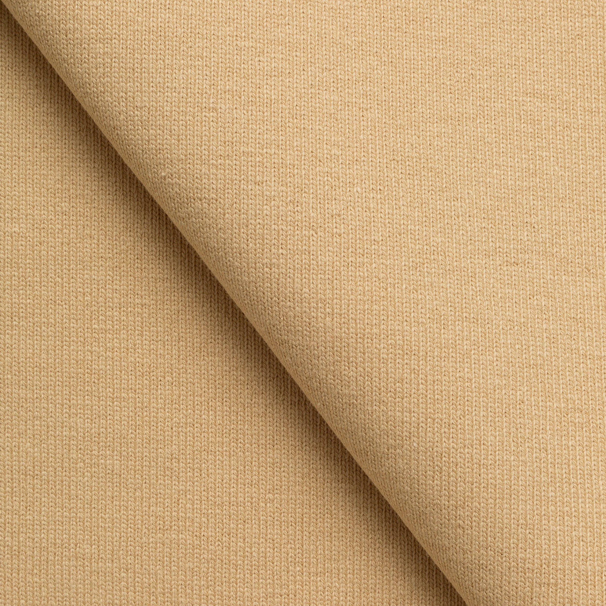 COTTON RIB KNIT FABRIC WITH ELASTANE - CARAMEL - 460 GSM
